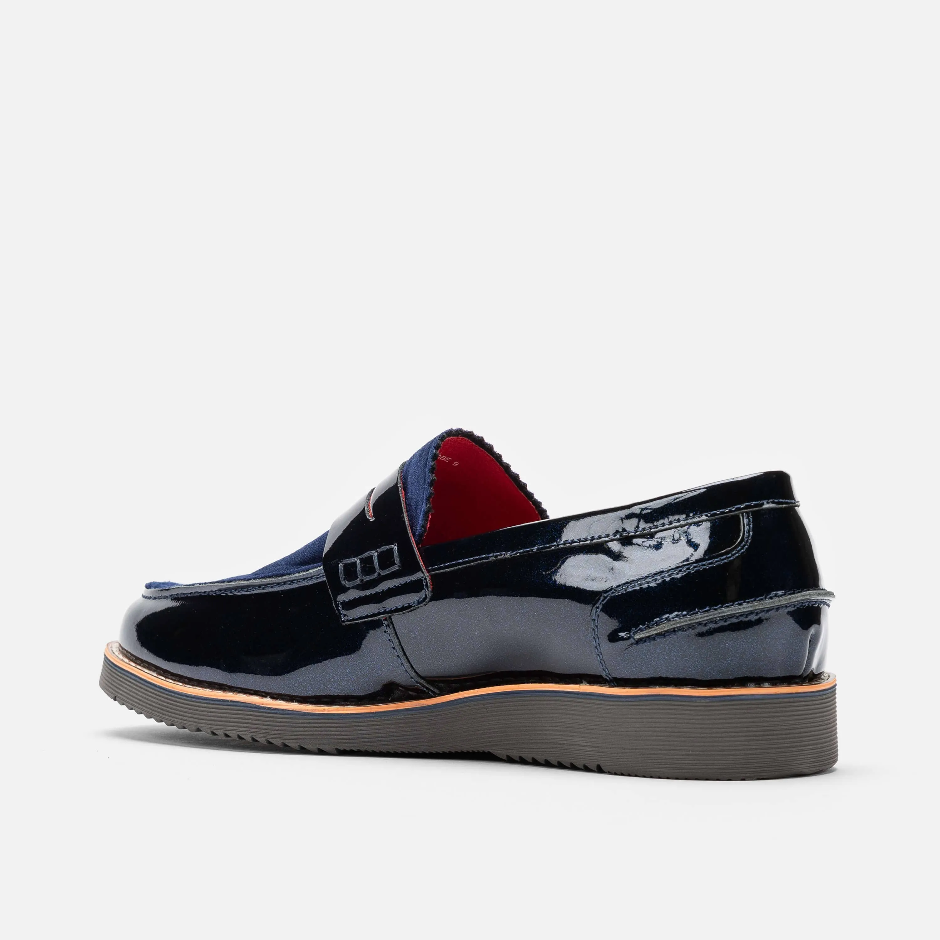 Abe Navy Lackleder-Penny-Loafer
