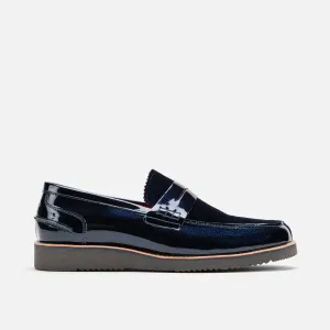 Abe Navy Lackleder-Penny-Loafer