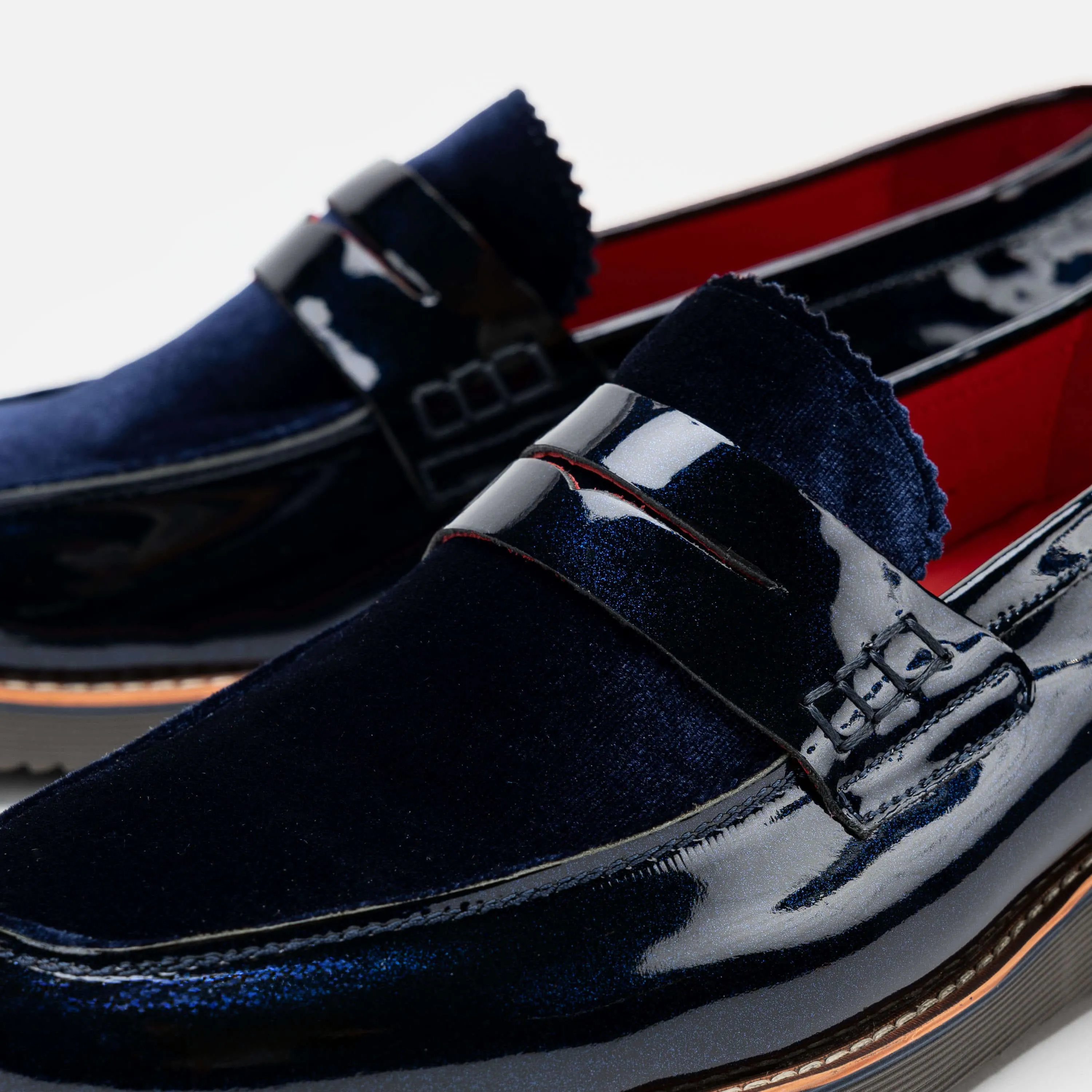 Abe Navy Lackleder-Penny-Loafer