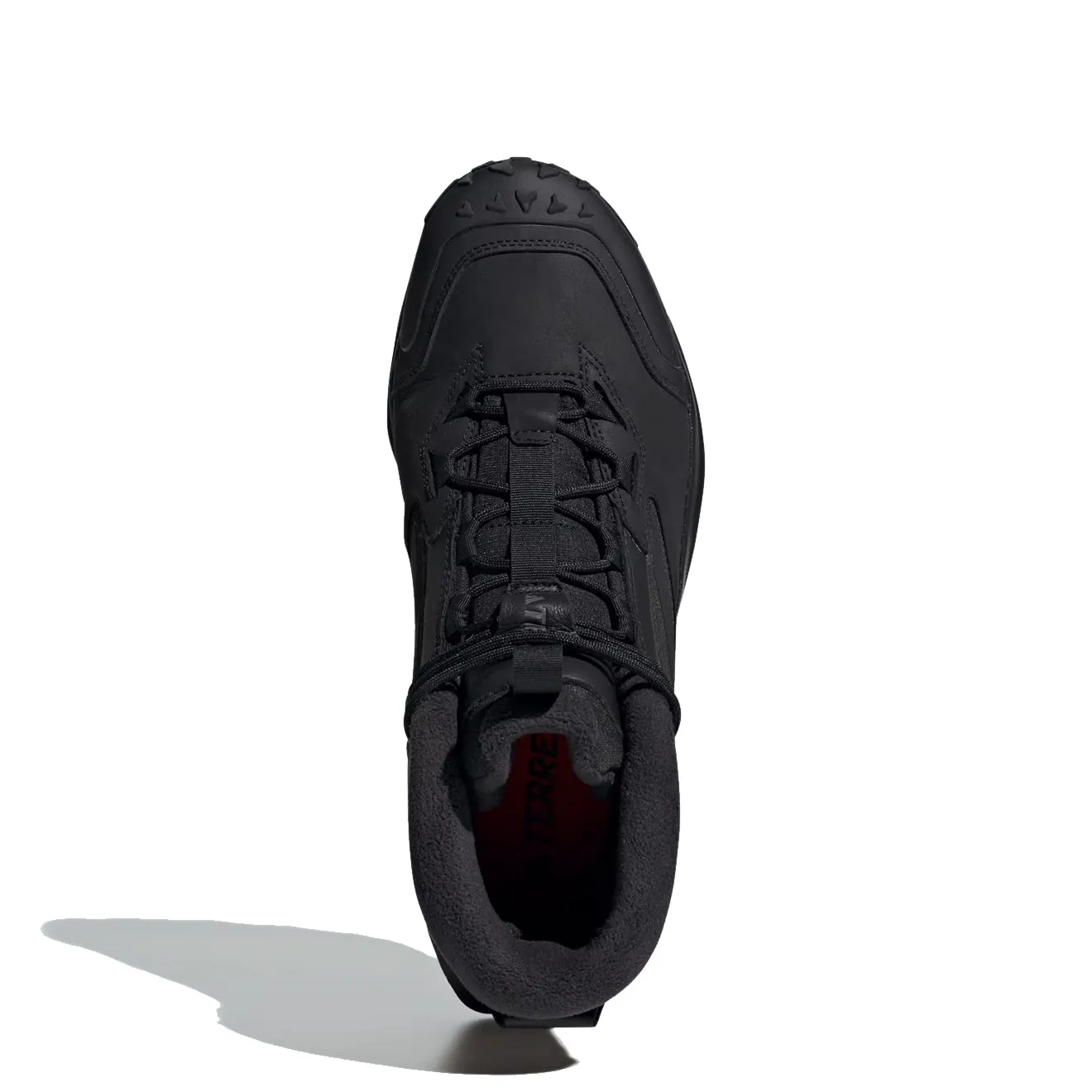 Adidas Terrex Winter Leder Stiefel im Mid-Cut-Design in Core Black / Core Black / Grey Four