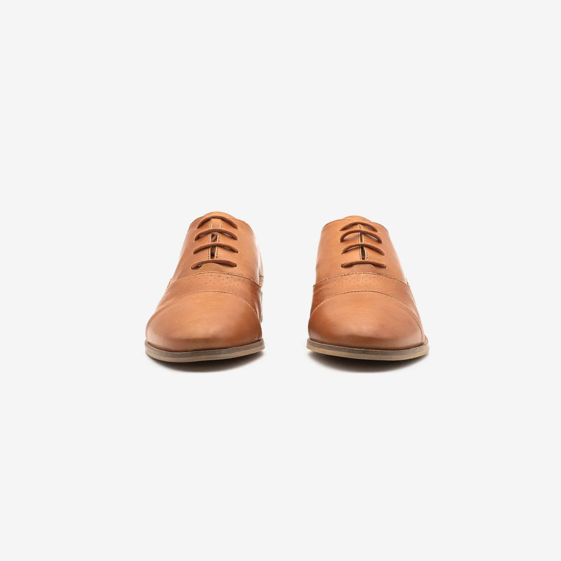Aiko Damen Oxfordschuhe aus Veganem Leder | Kamel