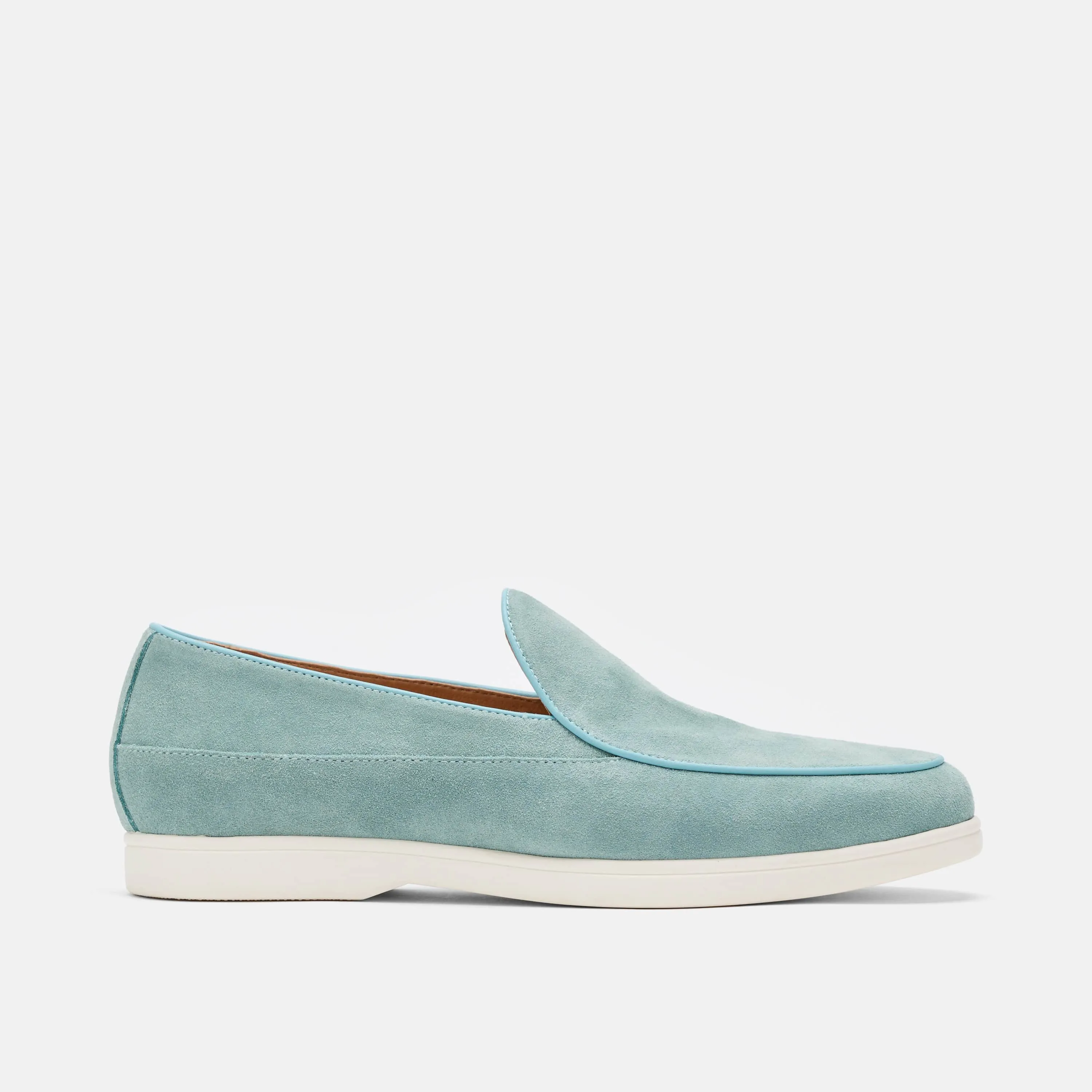 Alessandro Hellblaue Wildleder-Venetianer-Loafer