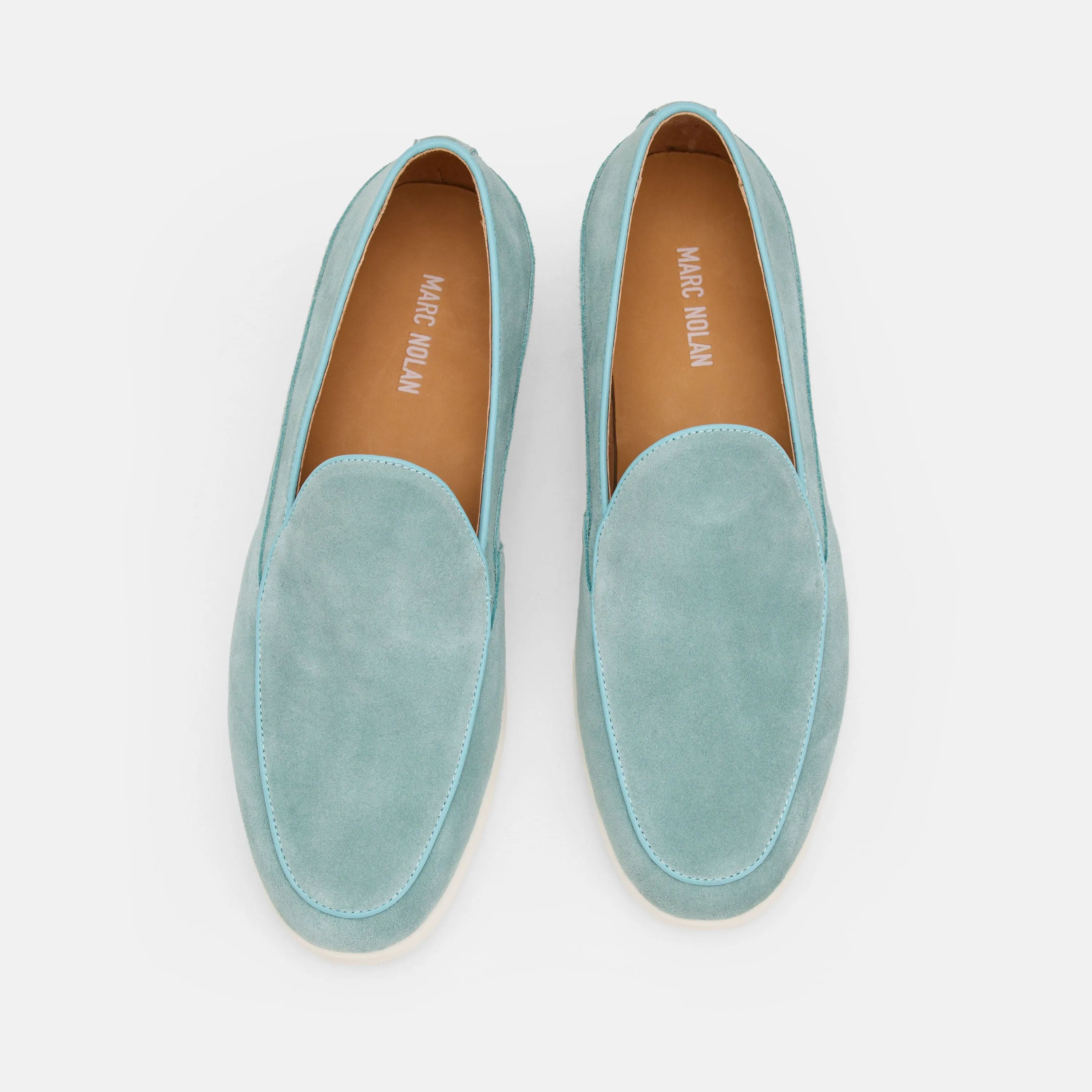 Alessandro Hellblaue Wildleder-Venetianer-Loafer