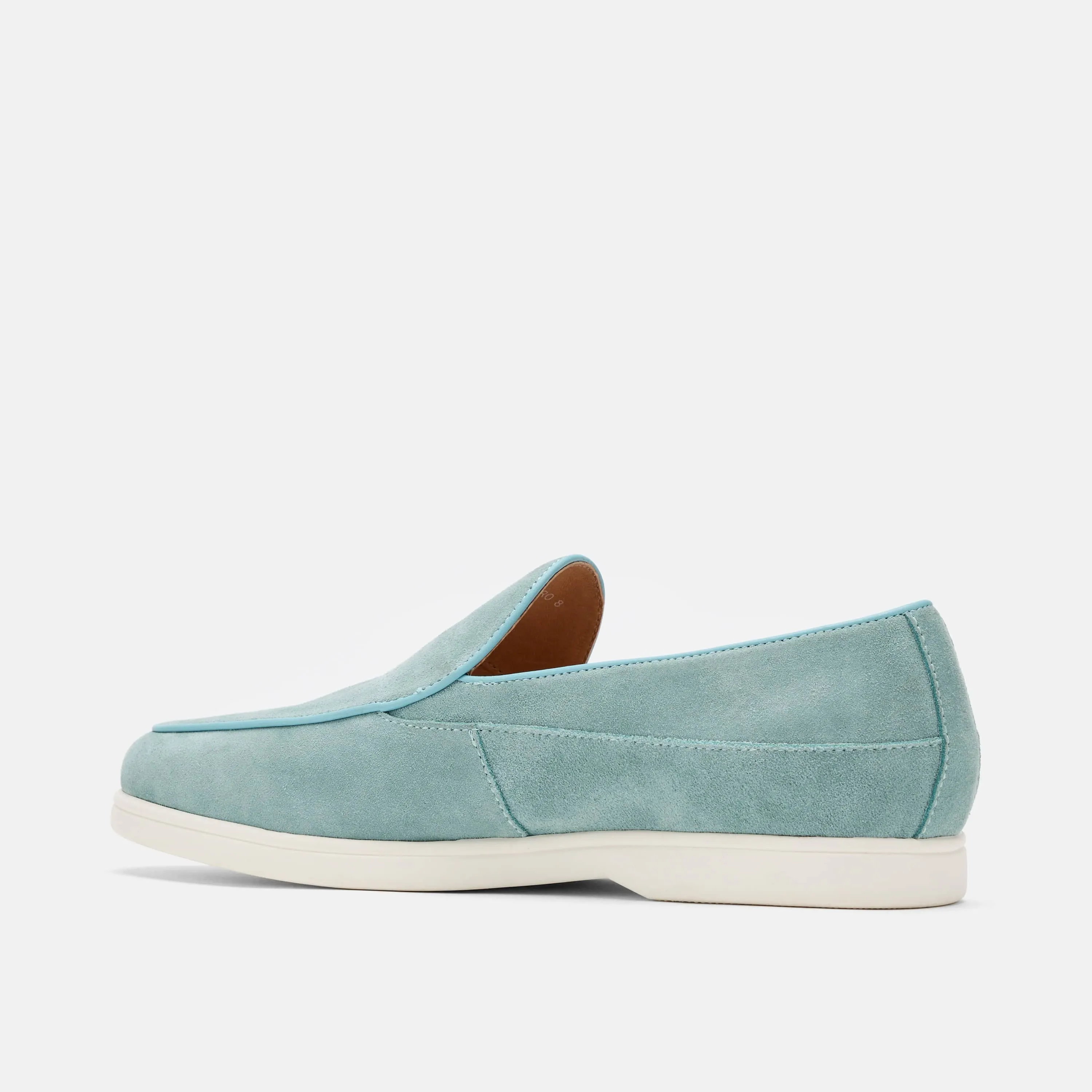 Alessandro Hellblaue Wildleder-Venetianer-Loafer