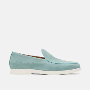 Alessandro Hellblaue Wildleder-Venetianer-Loafer