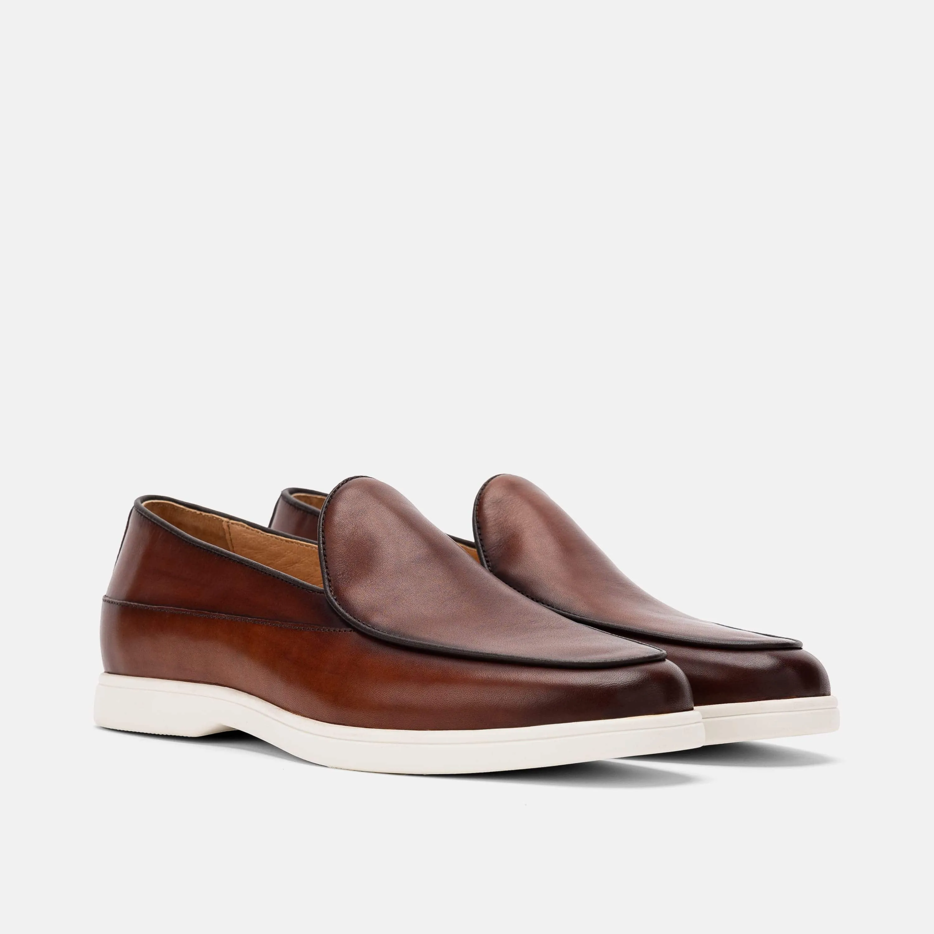 Alessandro Mahogany Leder-Venetianer-Loafer