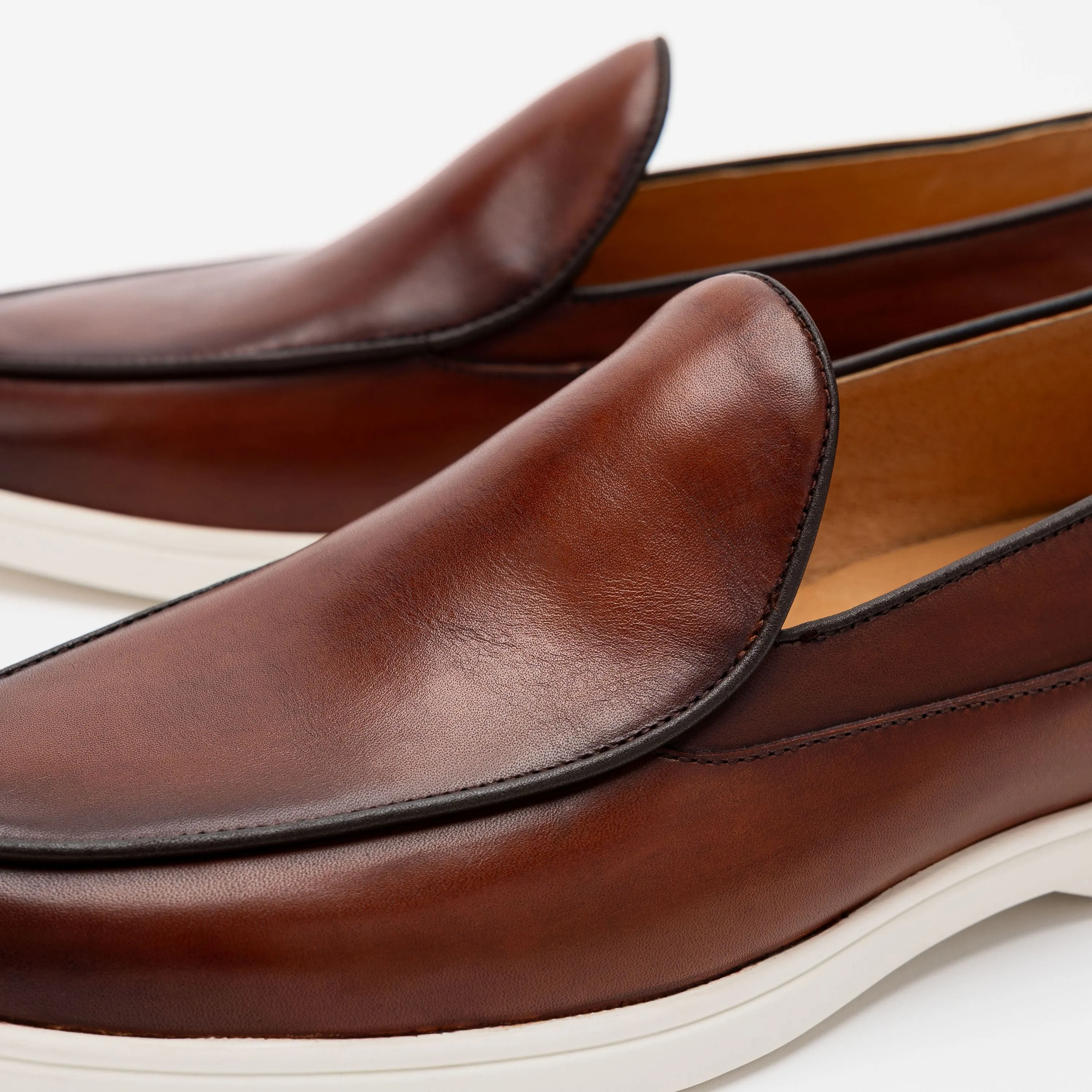 Alessandro Mahogany Leder-Venetianer-Loafer