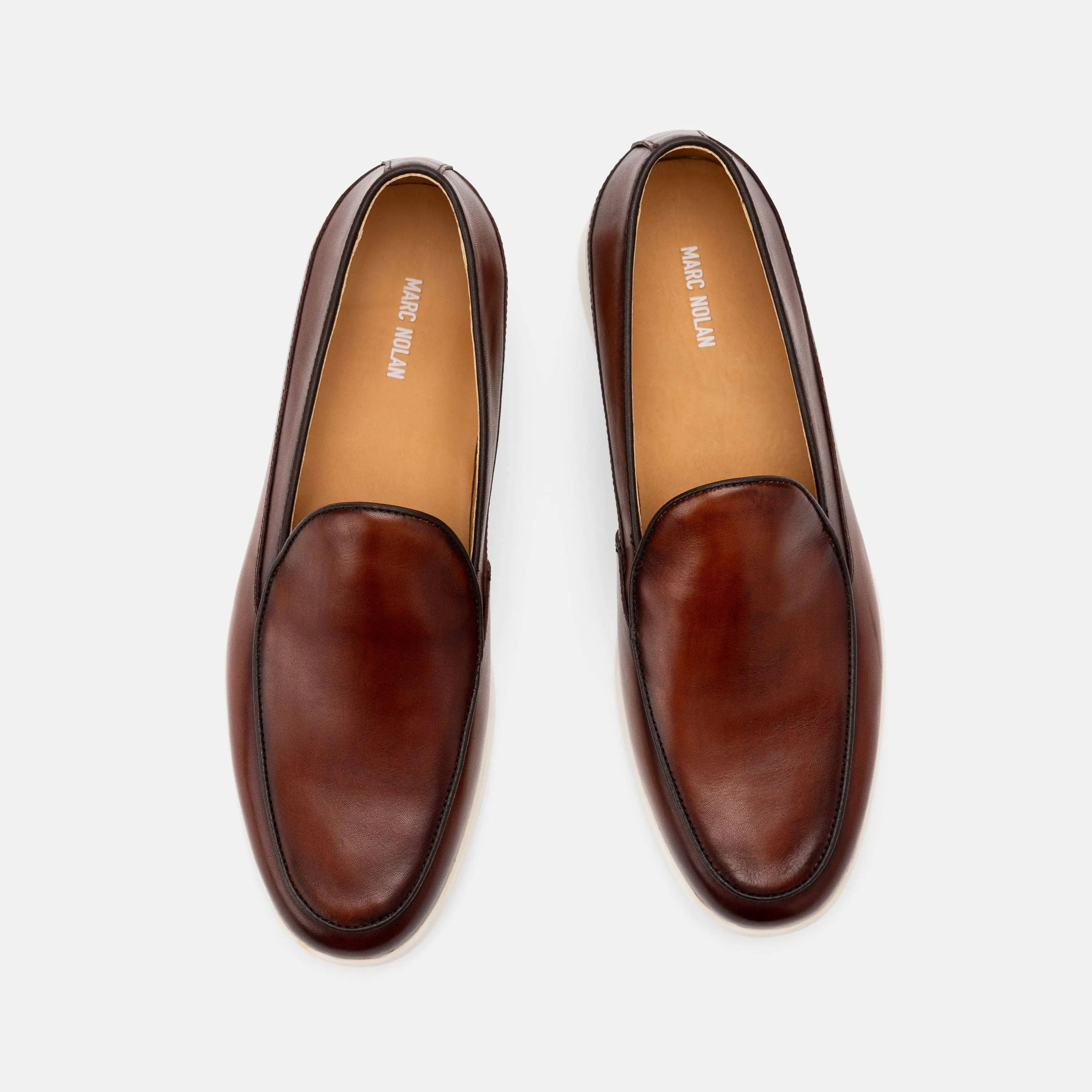 Alessandro Mahogany Leder-Venetianer-Loafer