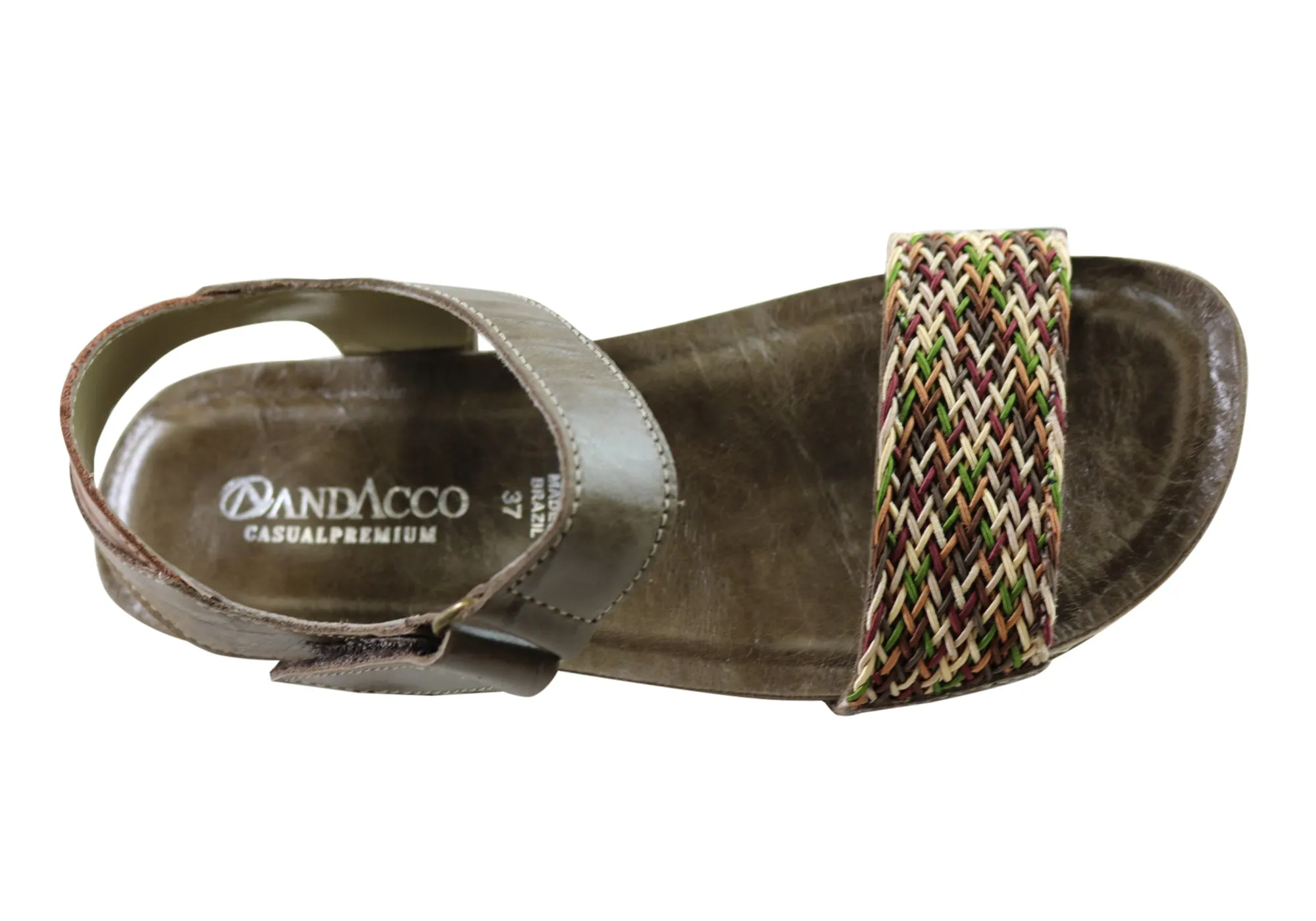 Andacco Abel Damen Brasilianische Bequeme Ledersandalen Andacco Schuhe