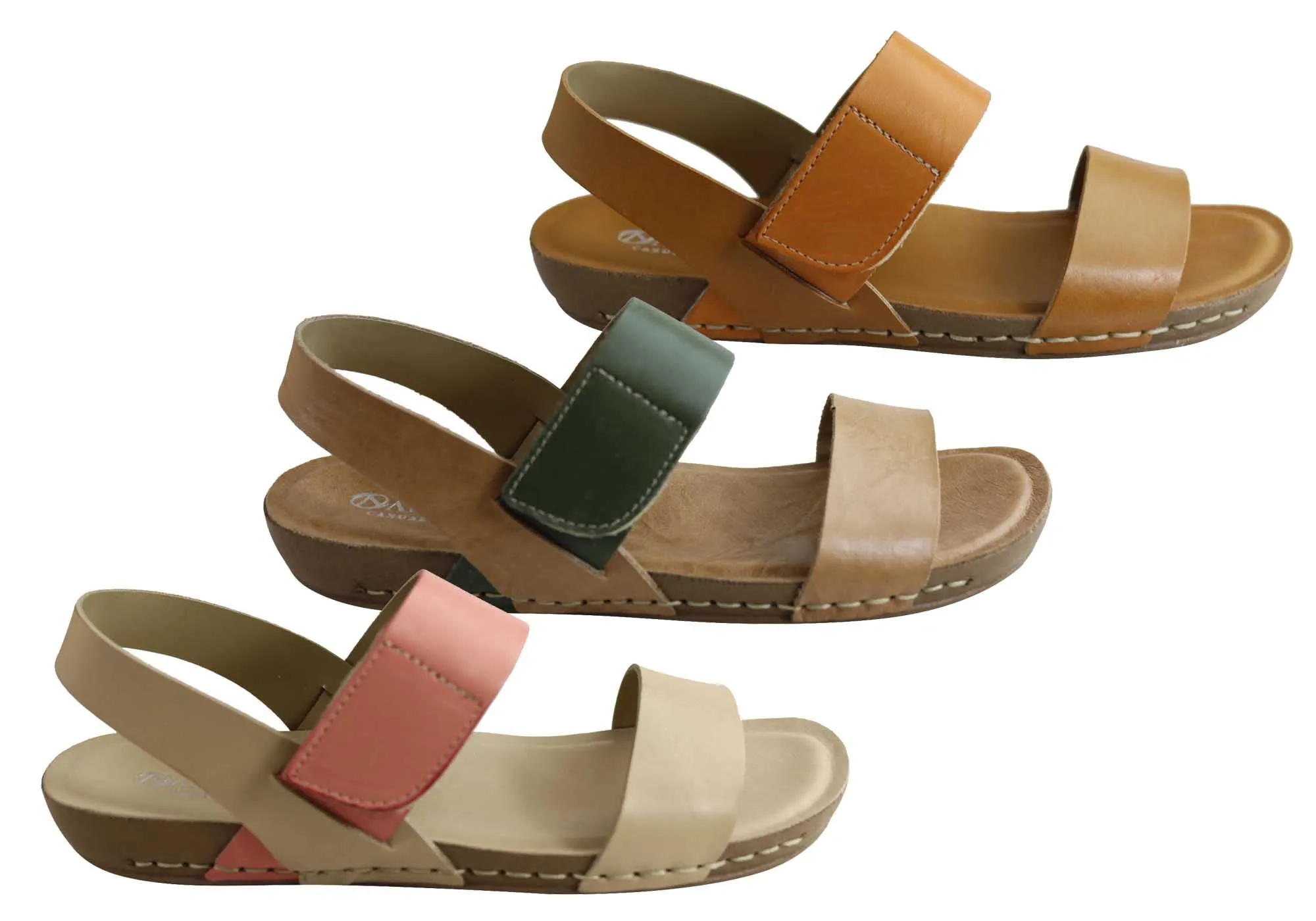 Andacco Mira Damen Bequeme Ledersandalen Hergestellt In Brasilien Andacco Schuhe