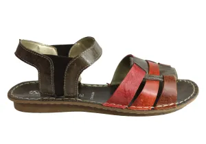 Andacco Mona Damen Bequeme Flache Ledersandalen Hergestellt In Brasilien Andacco Schuhe