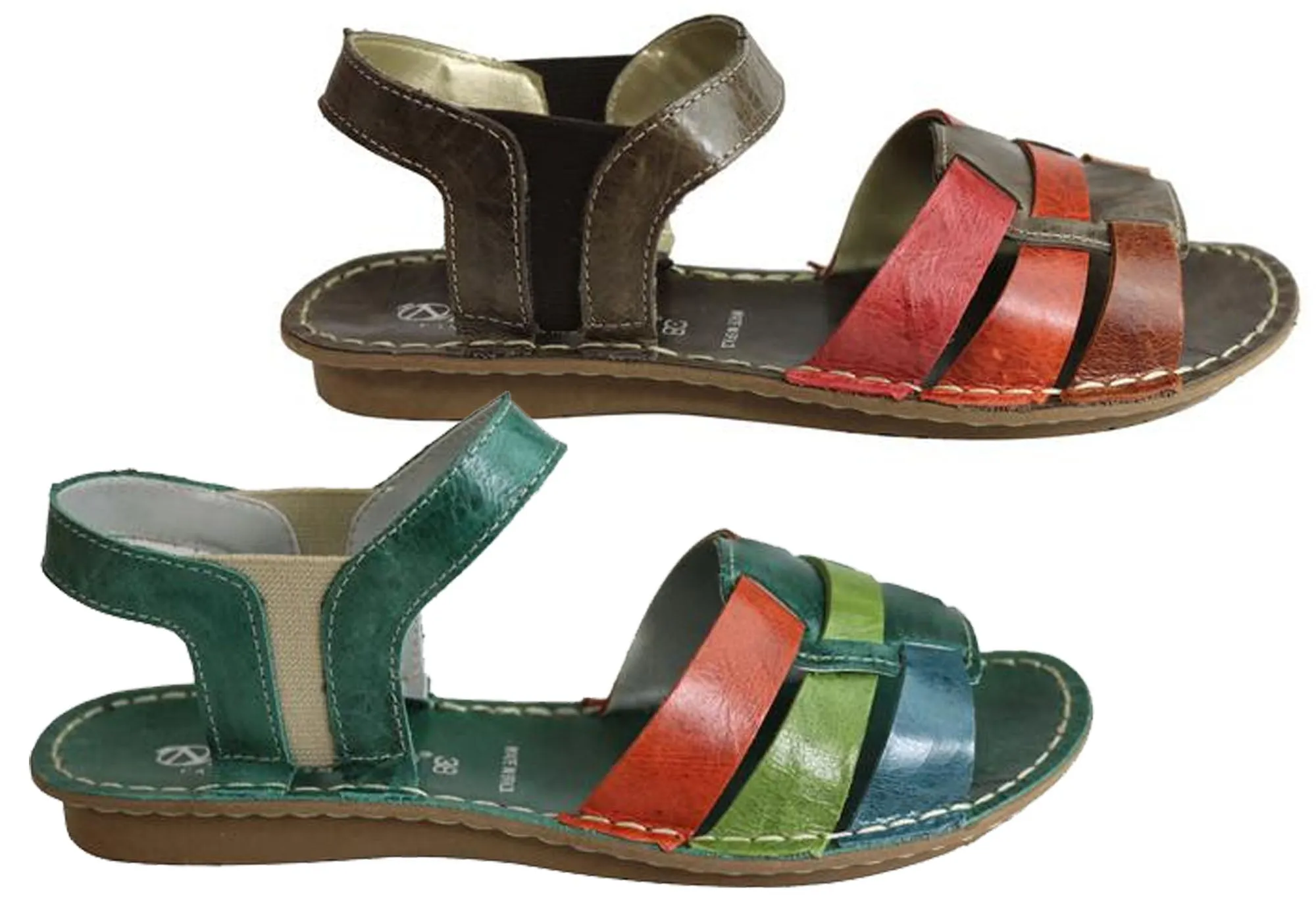 Andacco Mona Damen Bequeme Flache Ledersandalen Hergestellt In Brasilien Andacco Schuhe