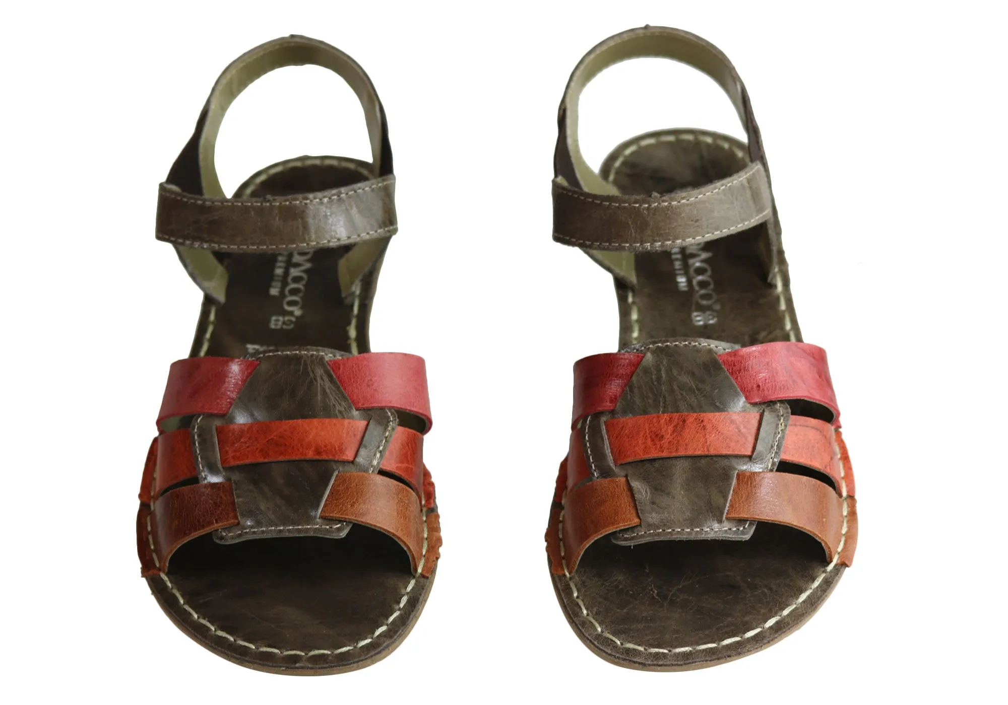 Andacco Mona Damen Bequeme Flache Ledersandalen Hergestellt In Brasilien Andacco Schuhe