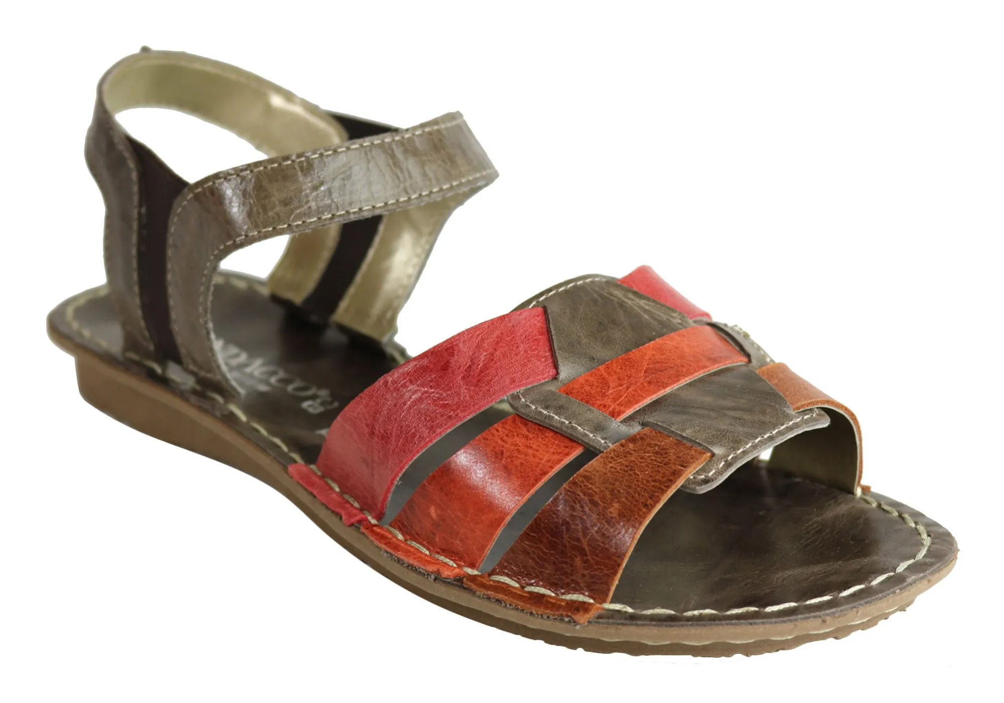 Andacco Mona Damen Bequeme Flache Ledersandalen Hergestellt In Brasilien Andacco Schuhe