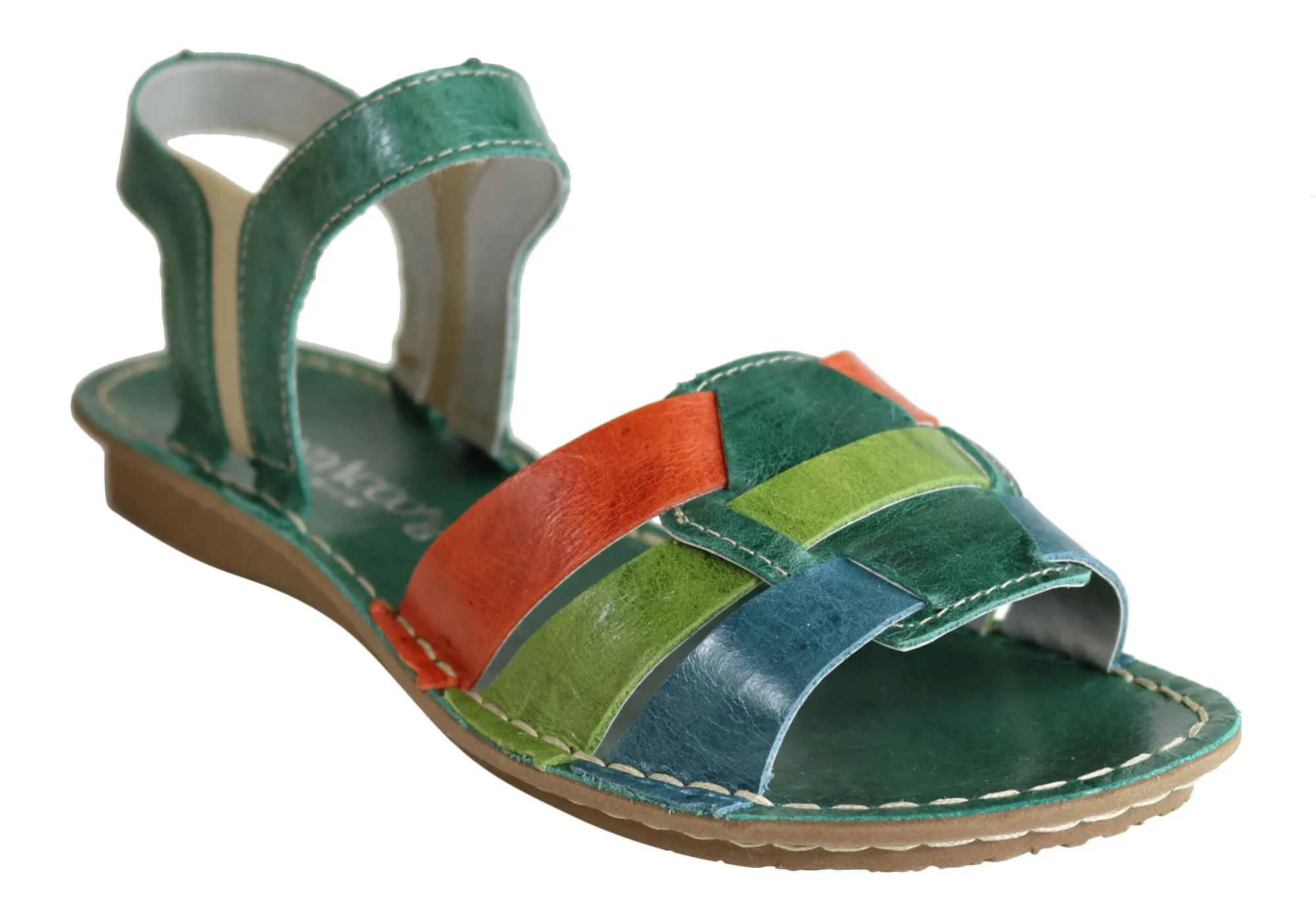 Andacco Mona Damen Bequeme Flache Ledersandalen Hergestellt In Brasilien Andacco Schuhe