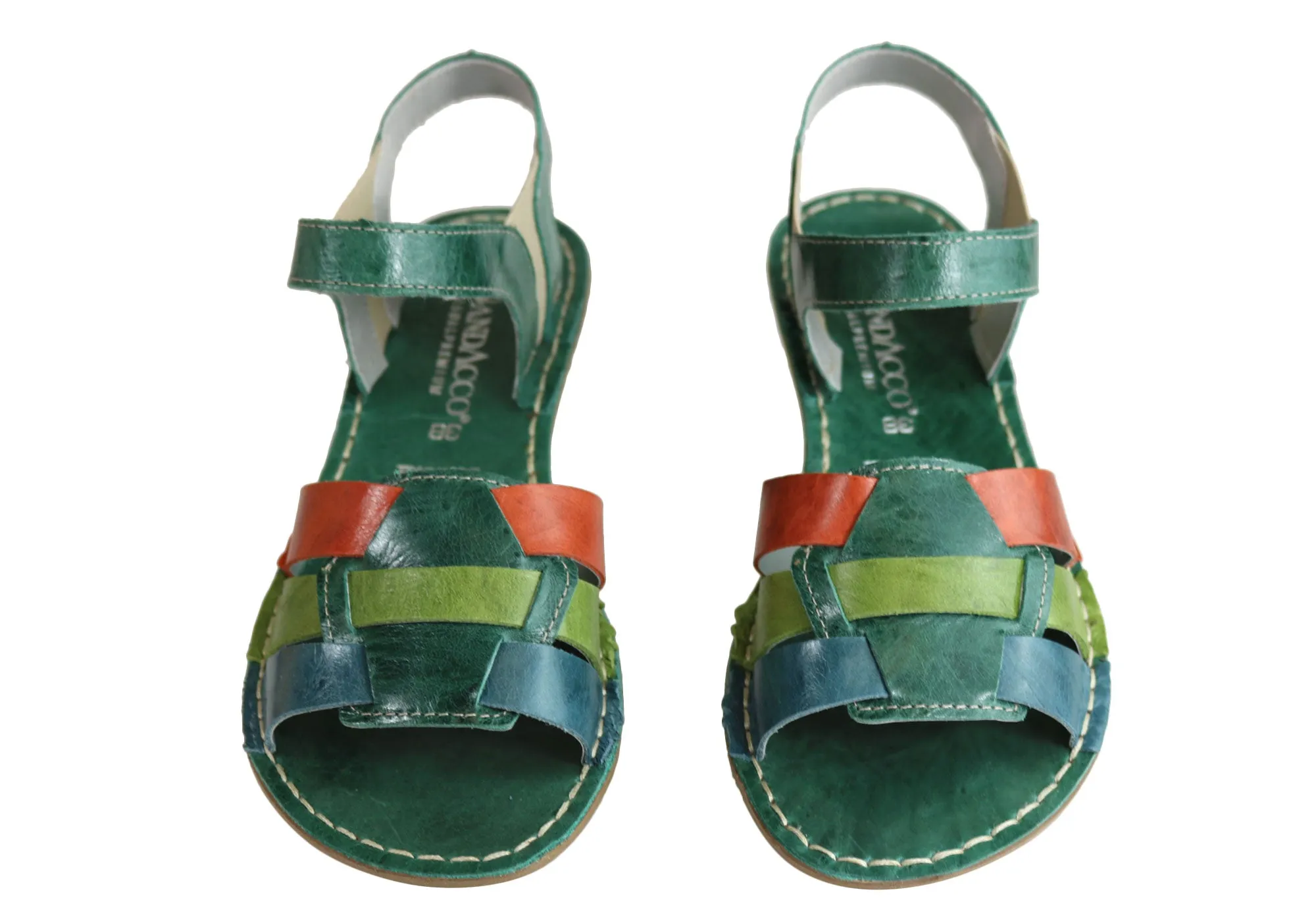 Andacco Mona Damen Bequeme Flache Ledersandalen Hergestellt In Brasilien Andacco Schuhe