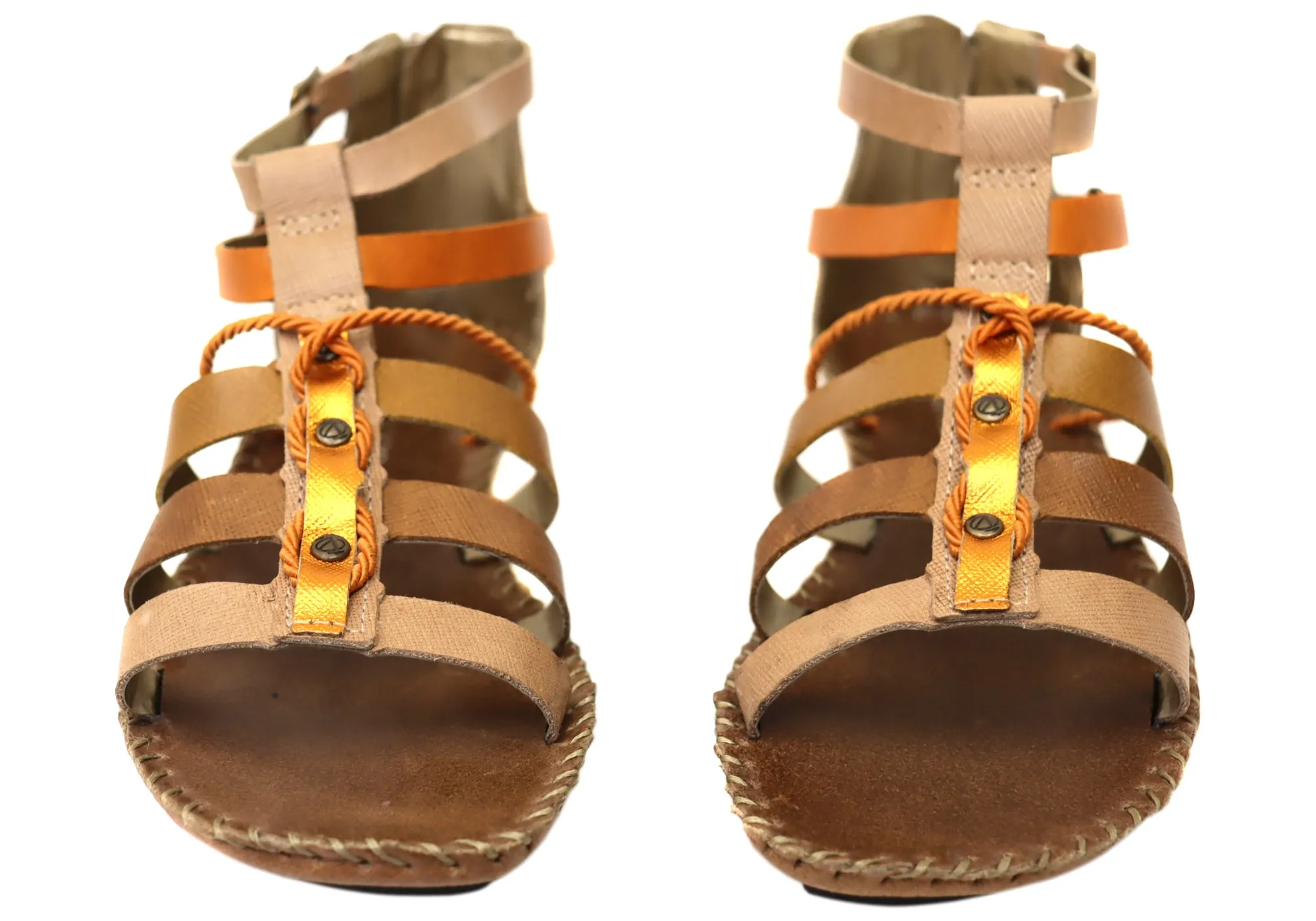 Andacco Romio Damen Bequeme Ledersandalen Hergestellt in Brasilien Andacco Schuhe