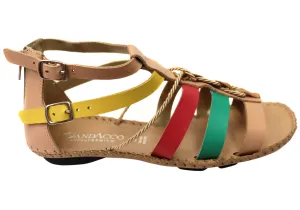 Andacco Romio Damen Bequeme Ledersandalen Hergestellt in Brasilien Andacco Schuhe