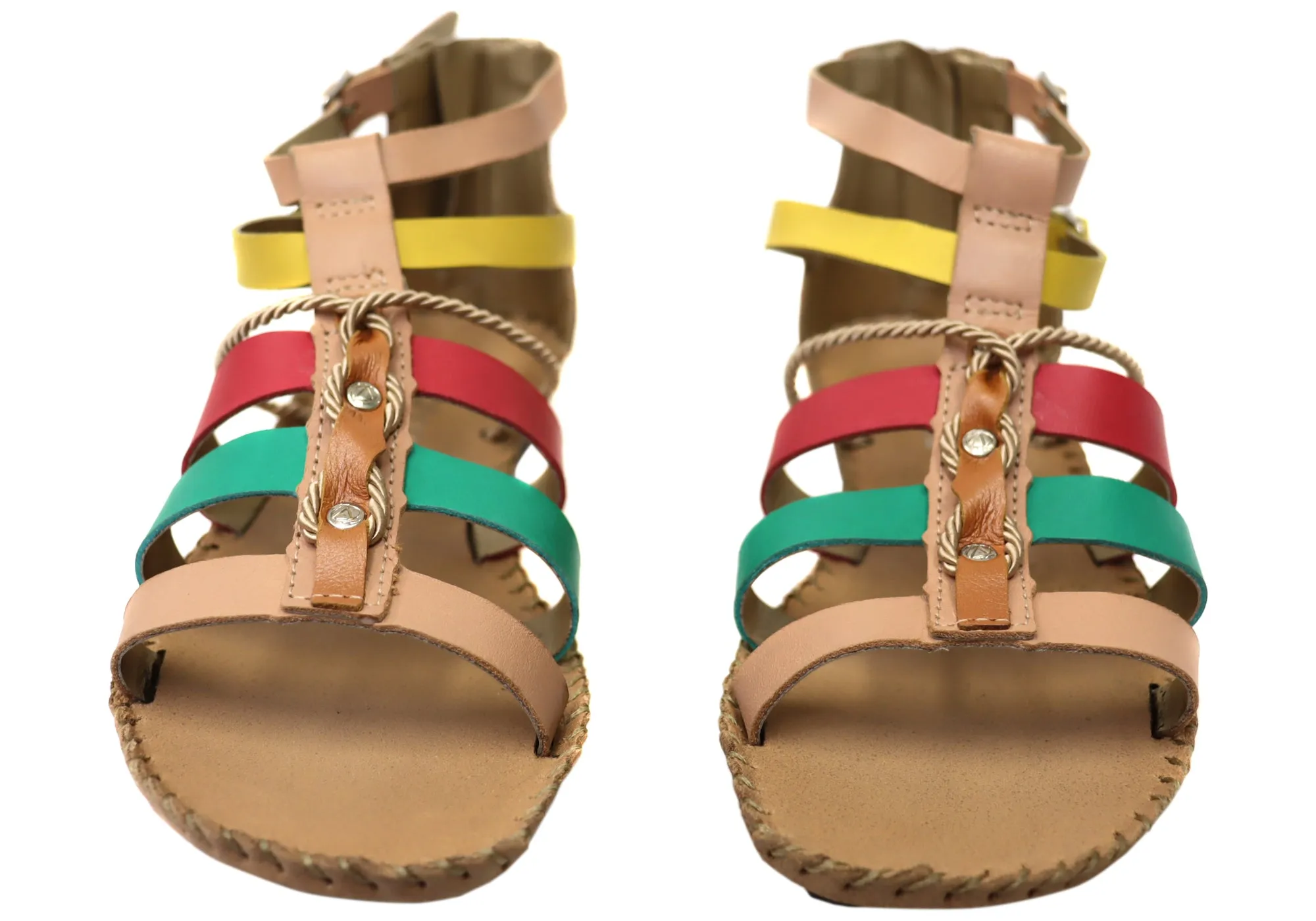 Andacco Romio Damen Bequeme Ledersandalen Hergestellt in Brasilien Andacco Schuhe