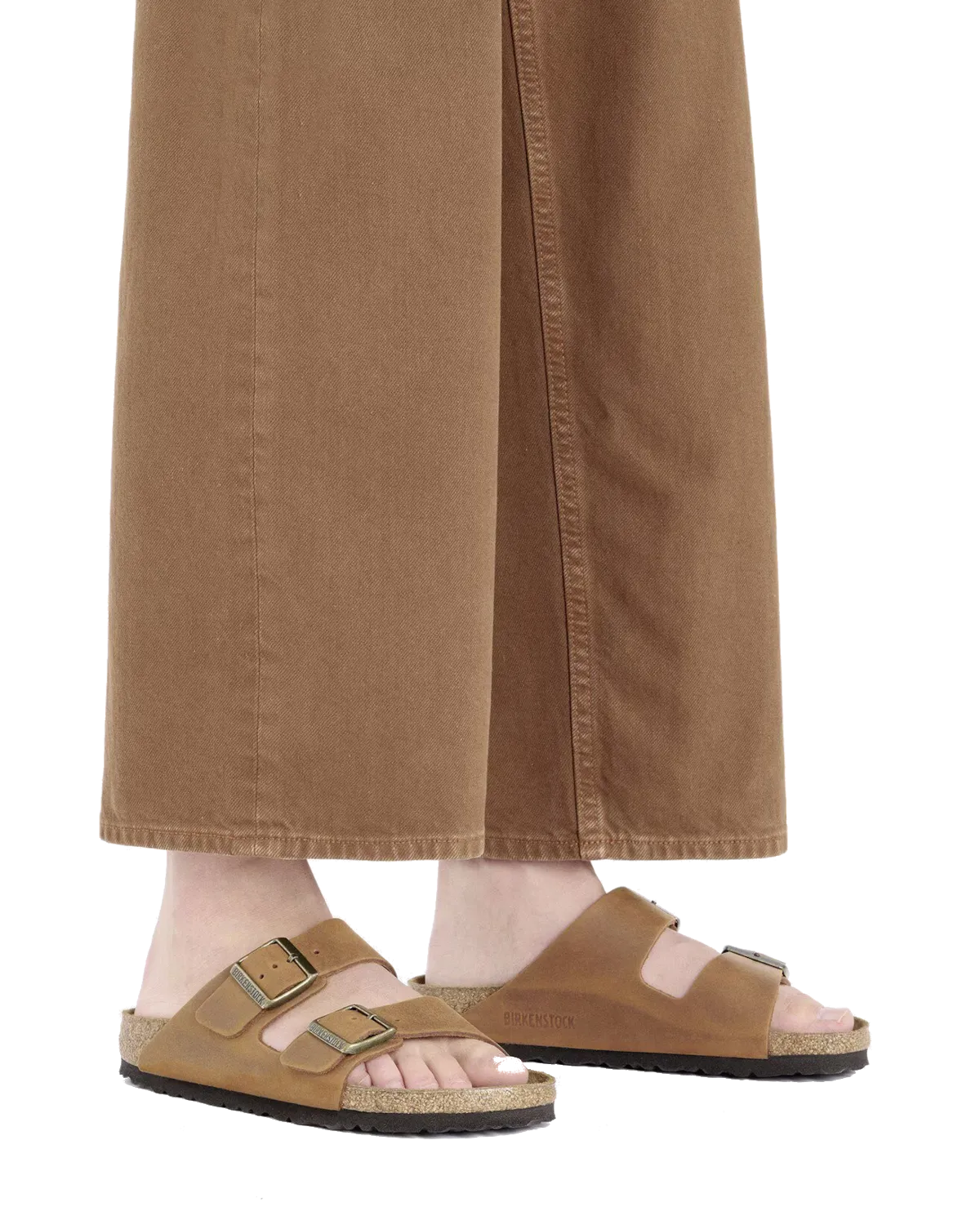 Arizona Natural Leder Öl-Sandalen in Cognac