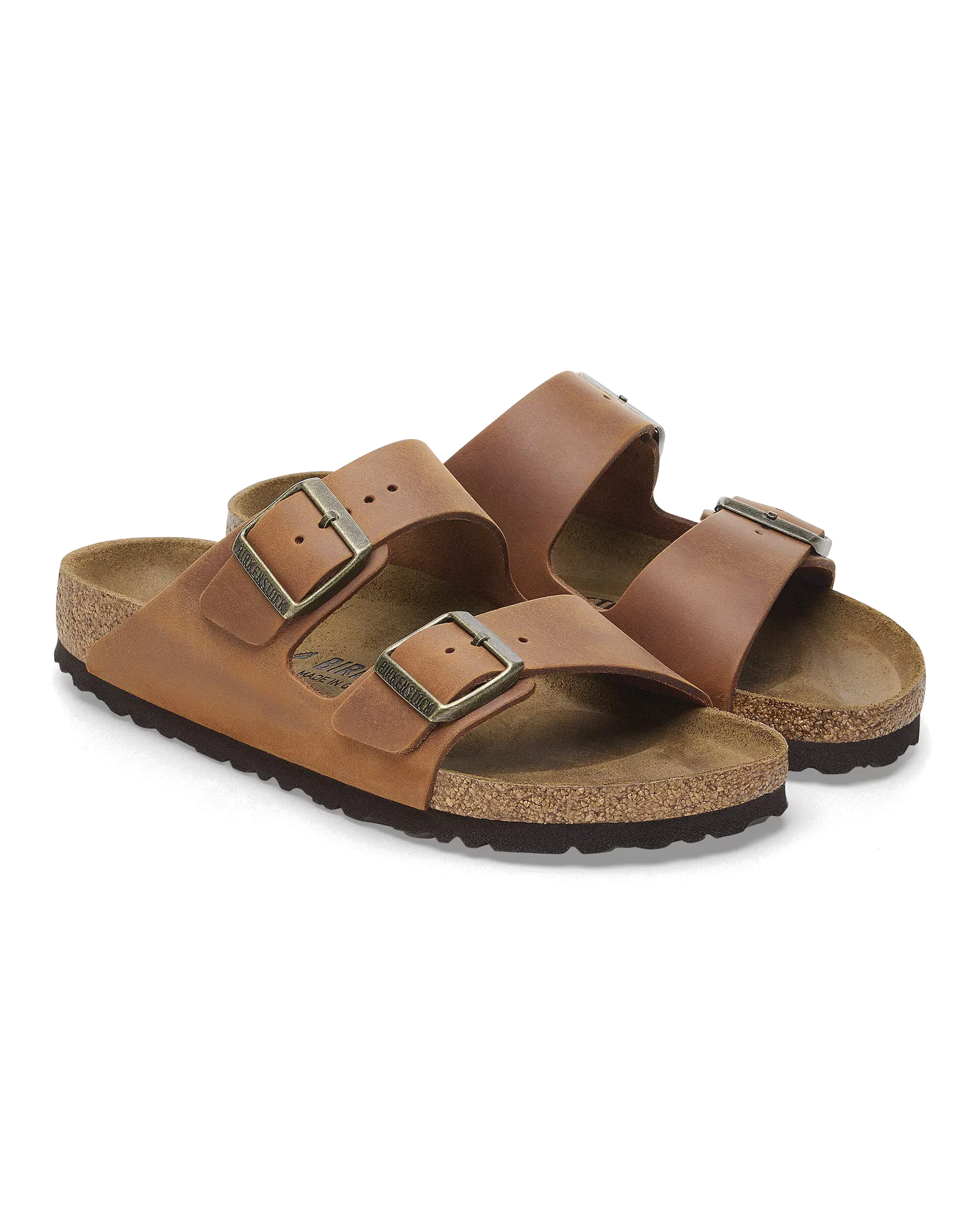 Arizona Natural Leder Öl-Sandalen in Cognac