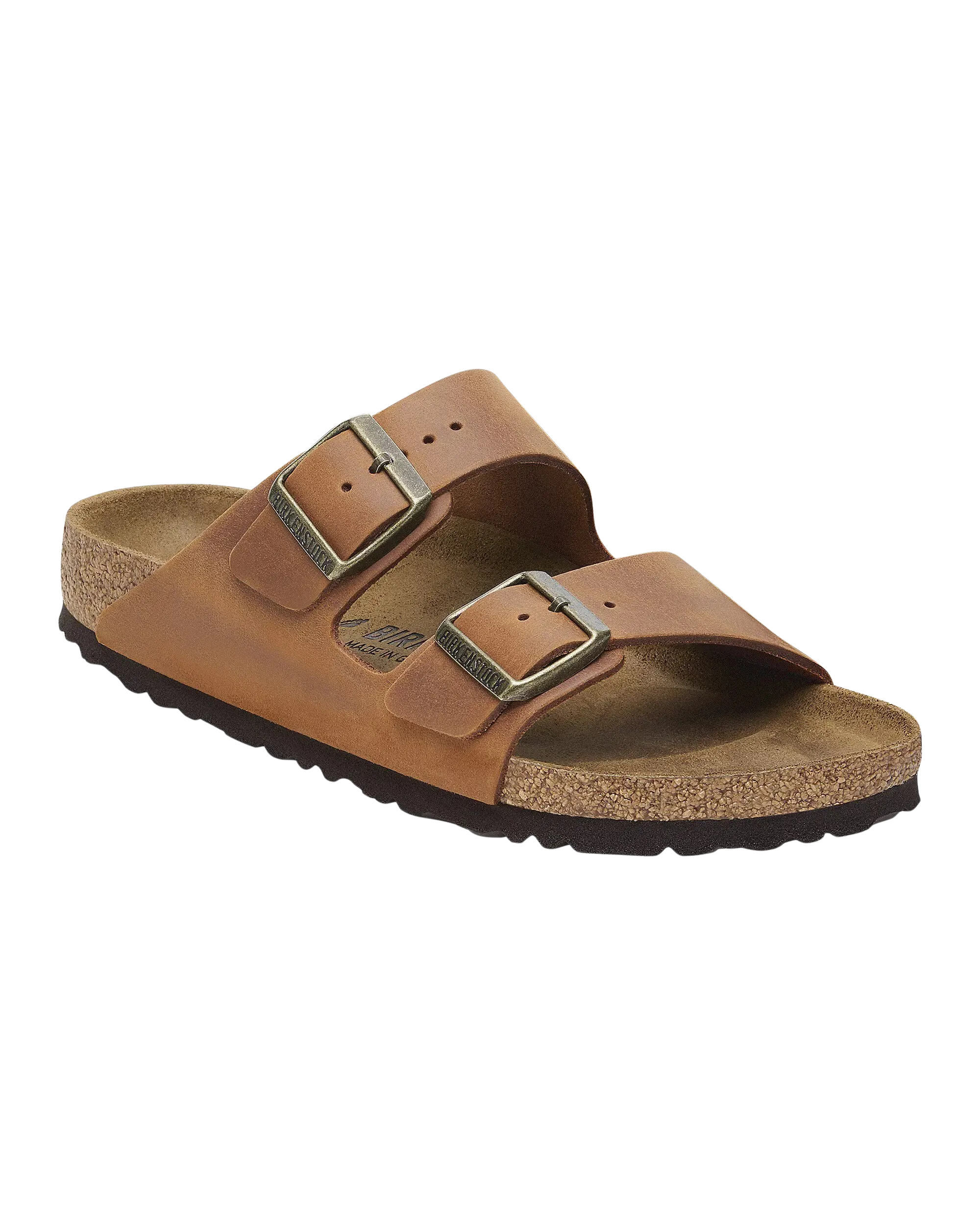 Arizona Natural Leder Öl-Sandalen in Cognac