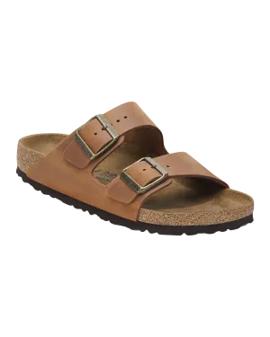 Arizona Natural Leder Öl-Sandalen in Cognac