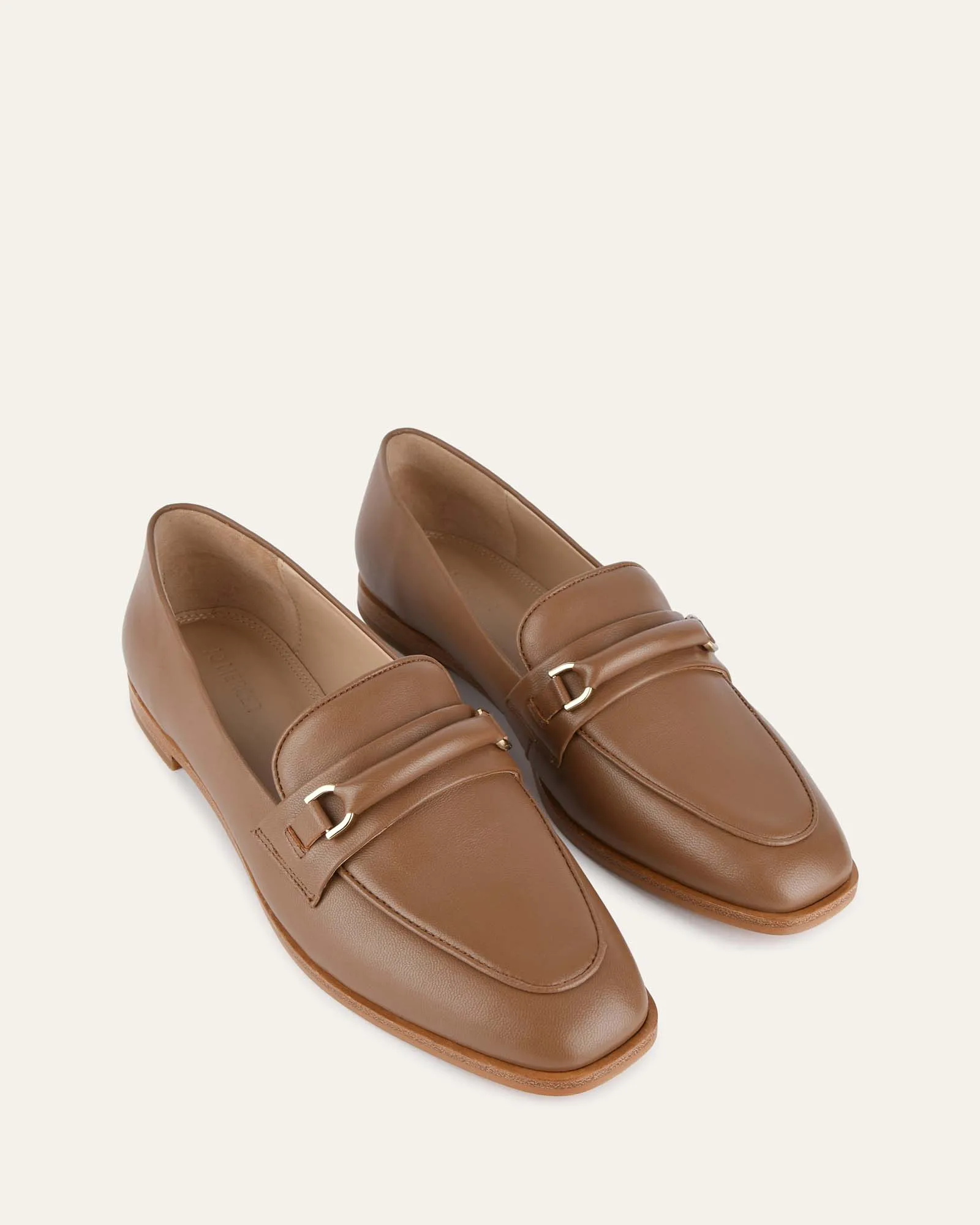 ATHENA LOAFERS KARAMELL LEDER