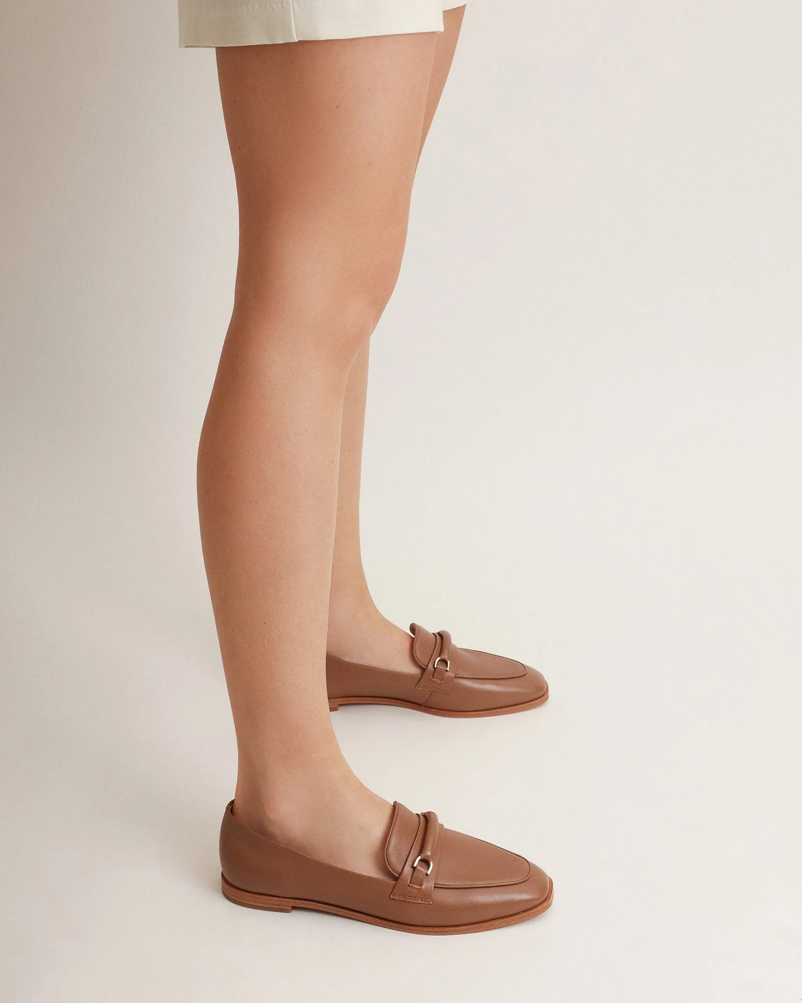 ATHENA LOAFERS KARAMELL LEDER