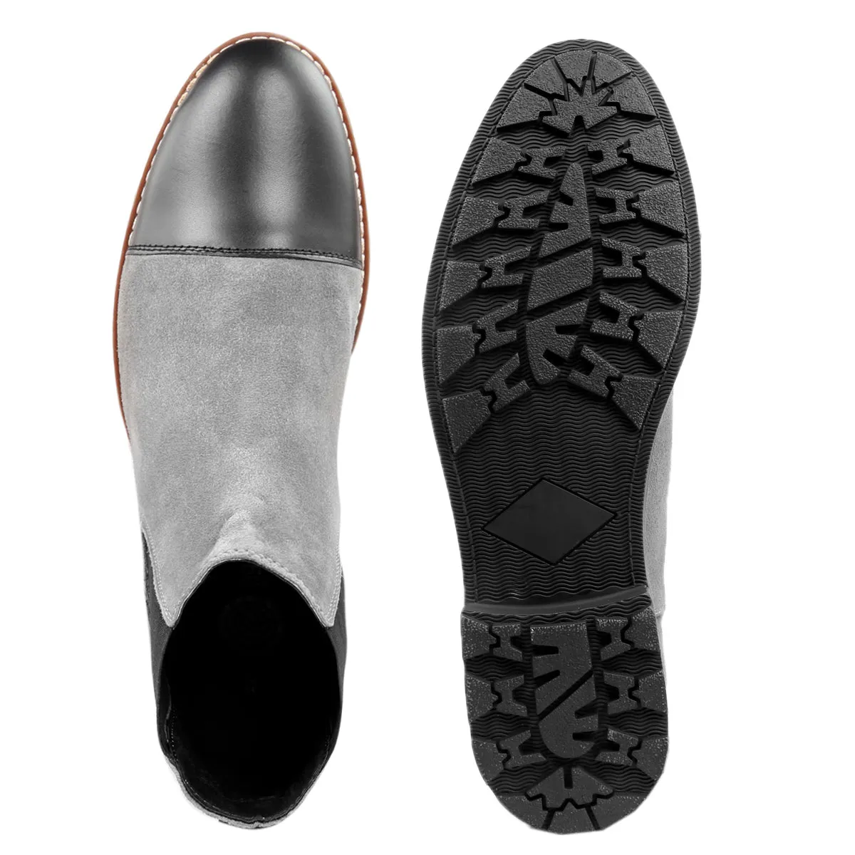 Bacca Bucci Echte Glattleder Wildleder Stiefel | Chelsea Boots hochwertige urbane Mode