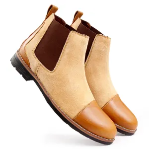 Bacca Bucci Echte Glattleder Wildleder Stiefel | Chelsea Boots hochwertige urbane Mode