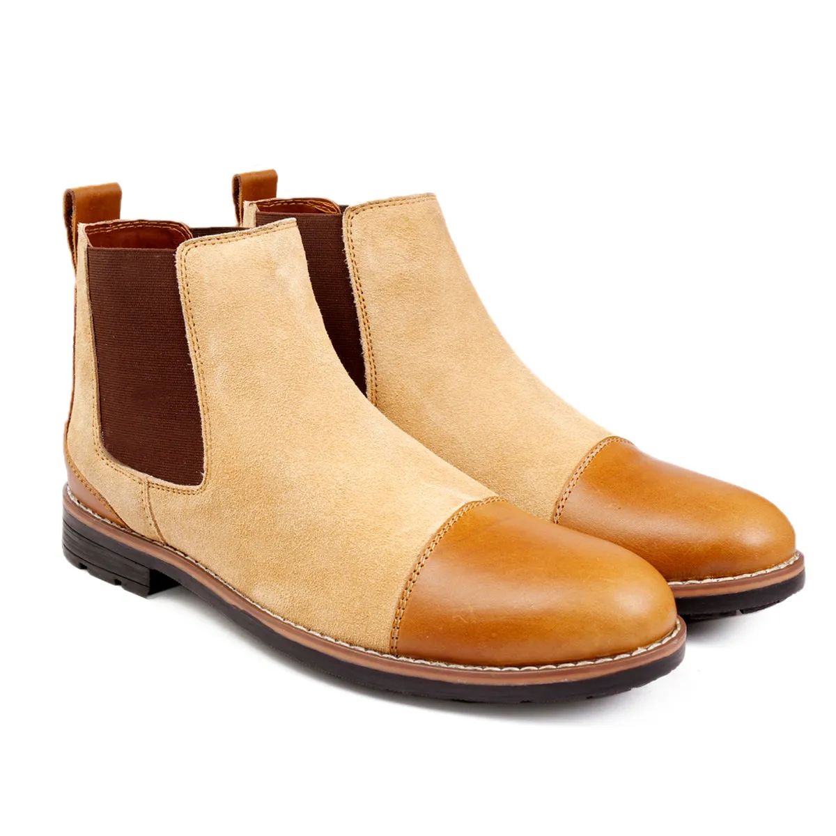 Bacca Bucci Echte Glattleder Wildleder Stiefel | Chelsea Boots hochwertige urbane Mode