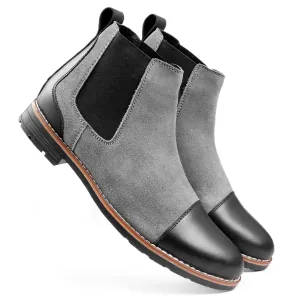 Bacca Bucci Echte Glattleder Wildleder Stiefel | Chelsea Boots hochwertige urbane Mode
