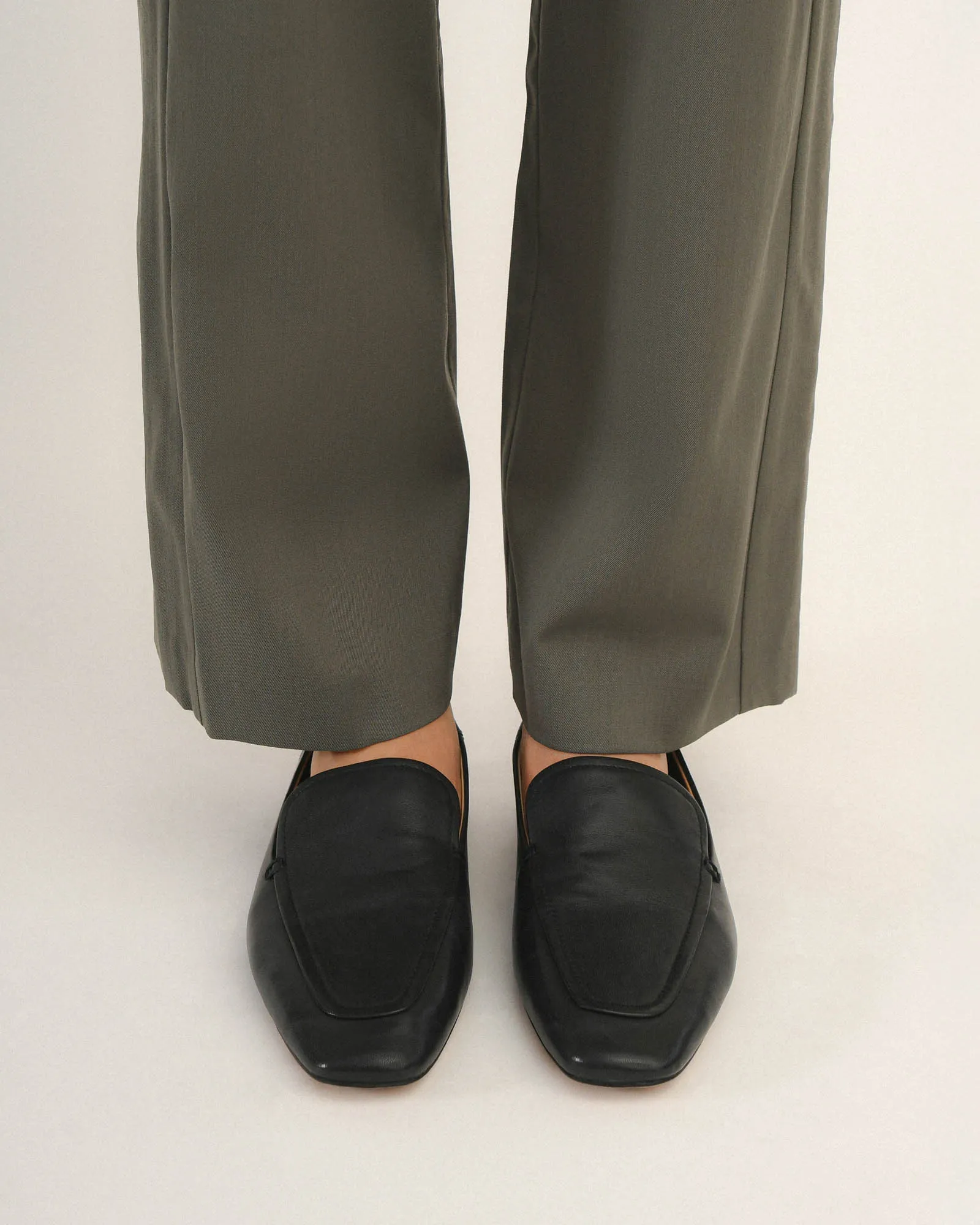 BEAN LOAFERS SCHWARZES LEDER