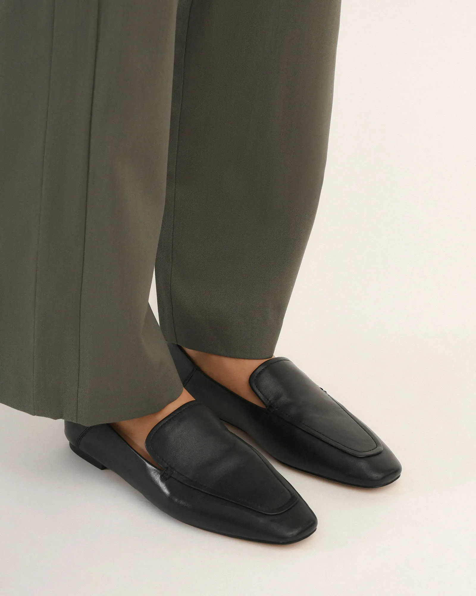 BEAN LOAFERS SCHWARZES LEDER