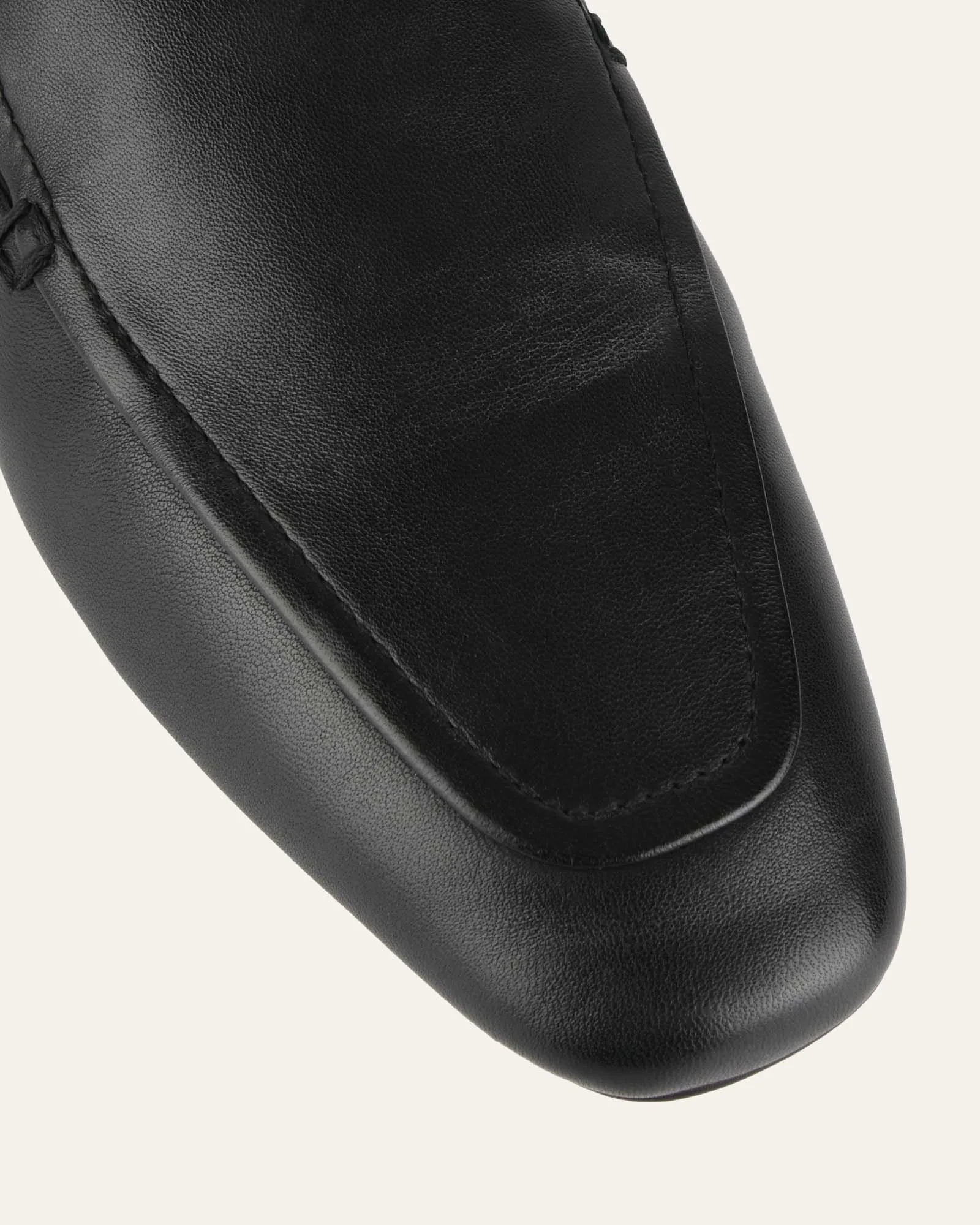 BEAN LOAFERS SCHWARZES LEDER