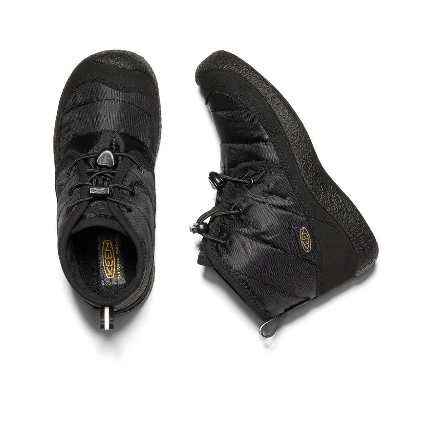 Big Kids' Howser II wasserdichte Chukka | Schwarz/Schwarz