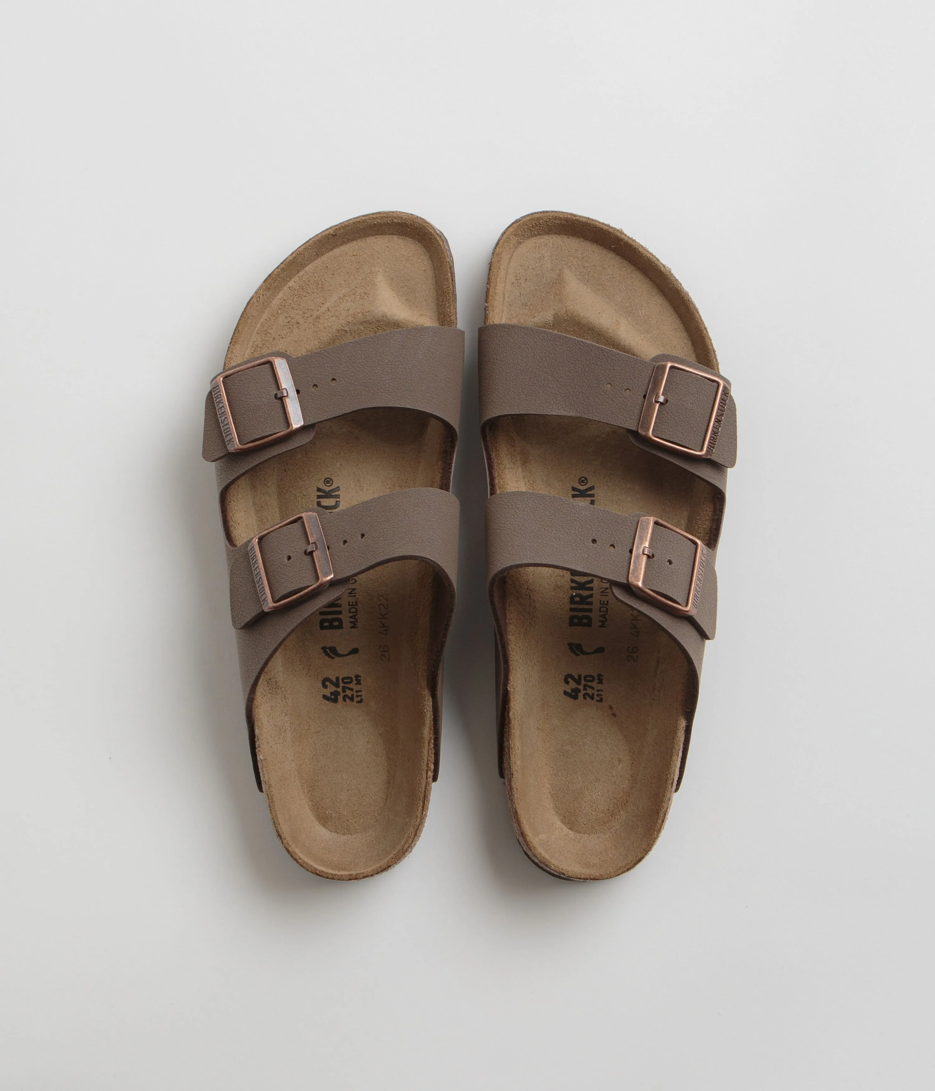 Birkenstock Arizona BF Schmale Sandalen - Mokka Birkenstock Schuhe