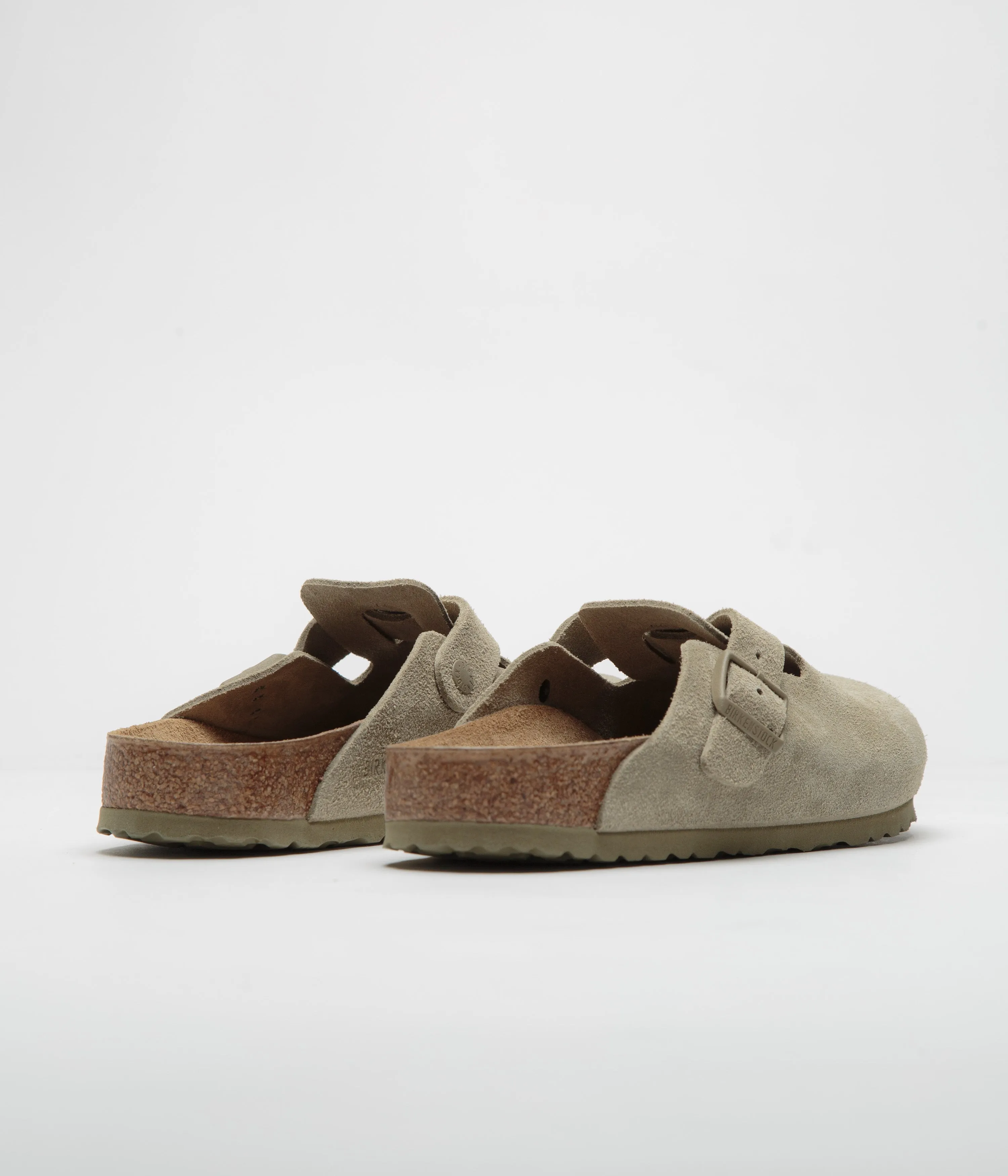 Birkenstock Boston Sandalen - Verblasstes Khaki Birkenstock Schuhe
