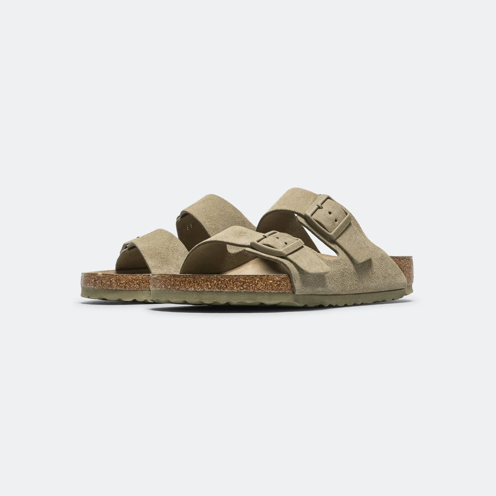 Birkenstock Schuhe Arizona SFB - Verblasstes Khaki Wildleder
