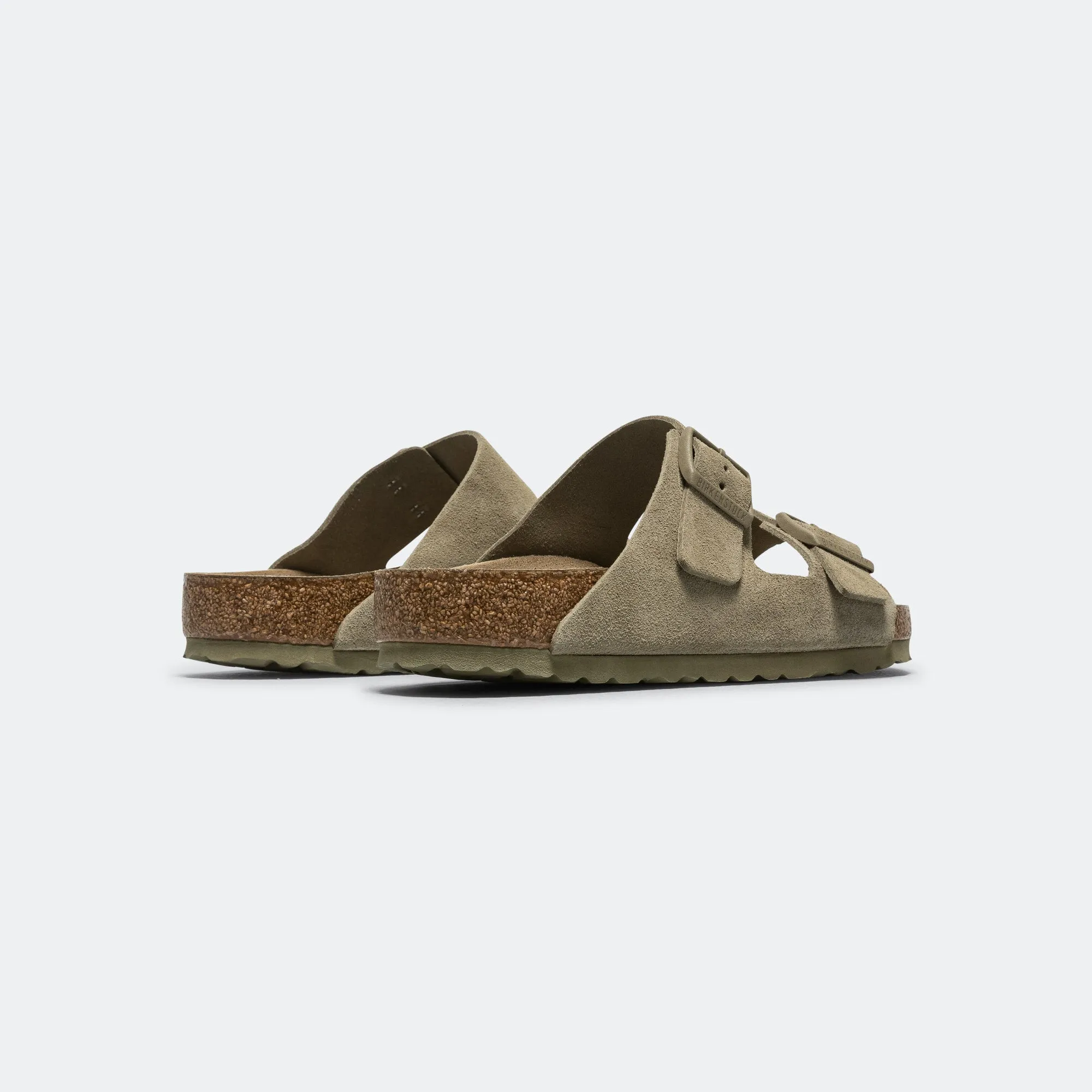 Birkenstock Schuhe Arizona SFB - Verblasstes Khaki Wildleder