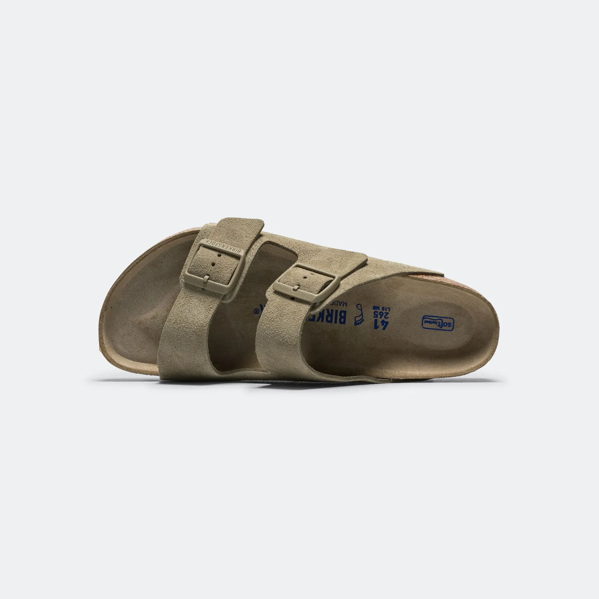 Birkenstock Schuhe Arizona SFB - Verblasstes Khaki Wildleder