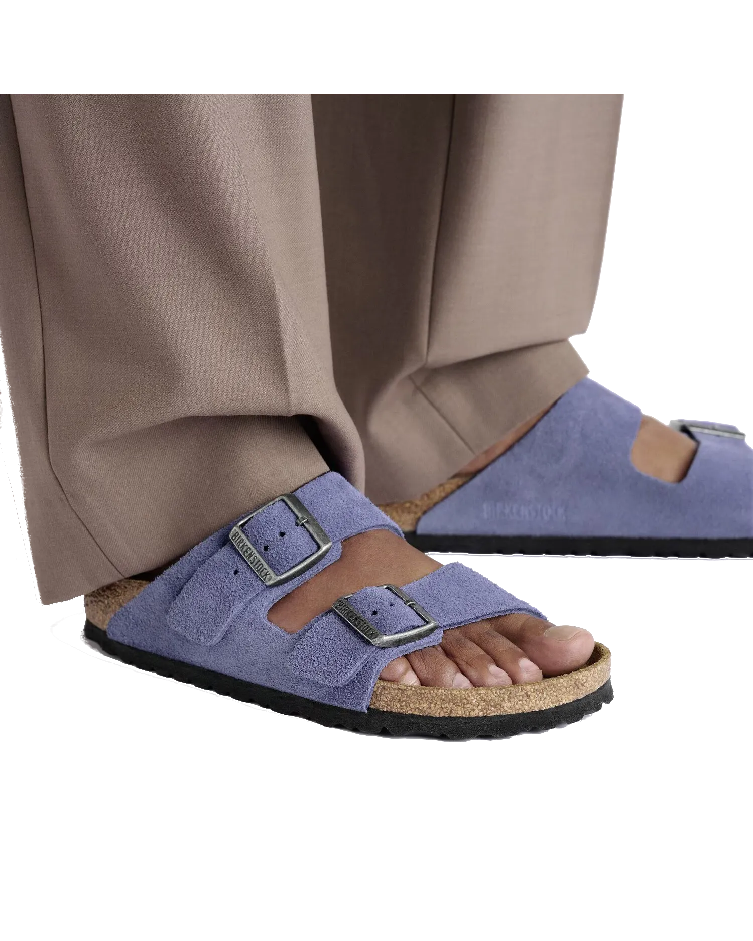 Birkenstock Sandalen Arizona Wildleder in Purpurdämmerung