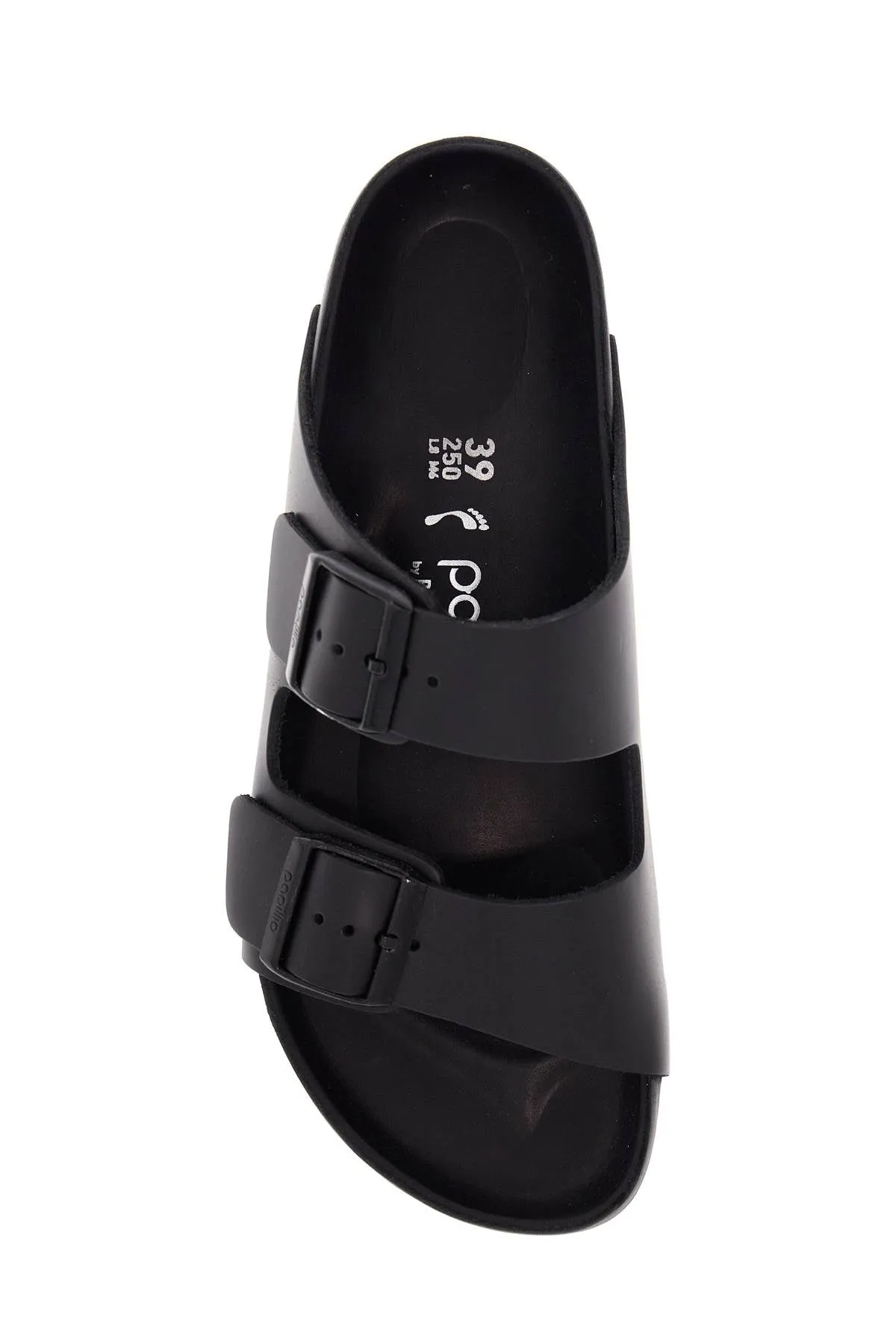 Birkenstock Damen Plateausandalen aus Leder mit zwei Riemen und Metallschließen