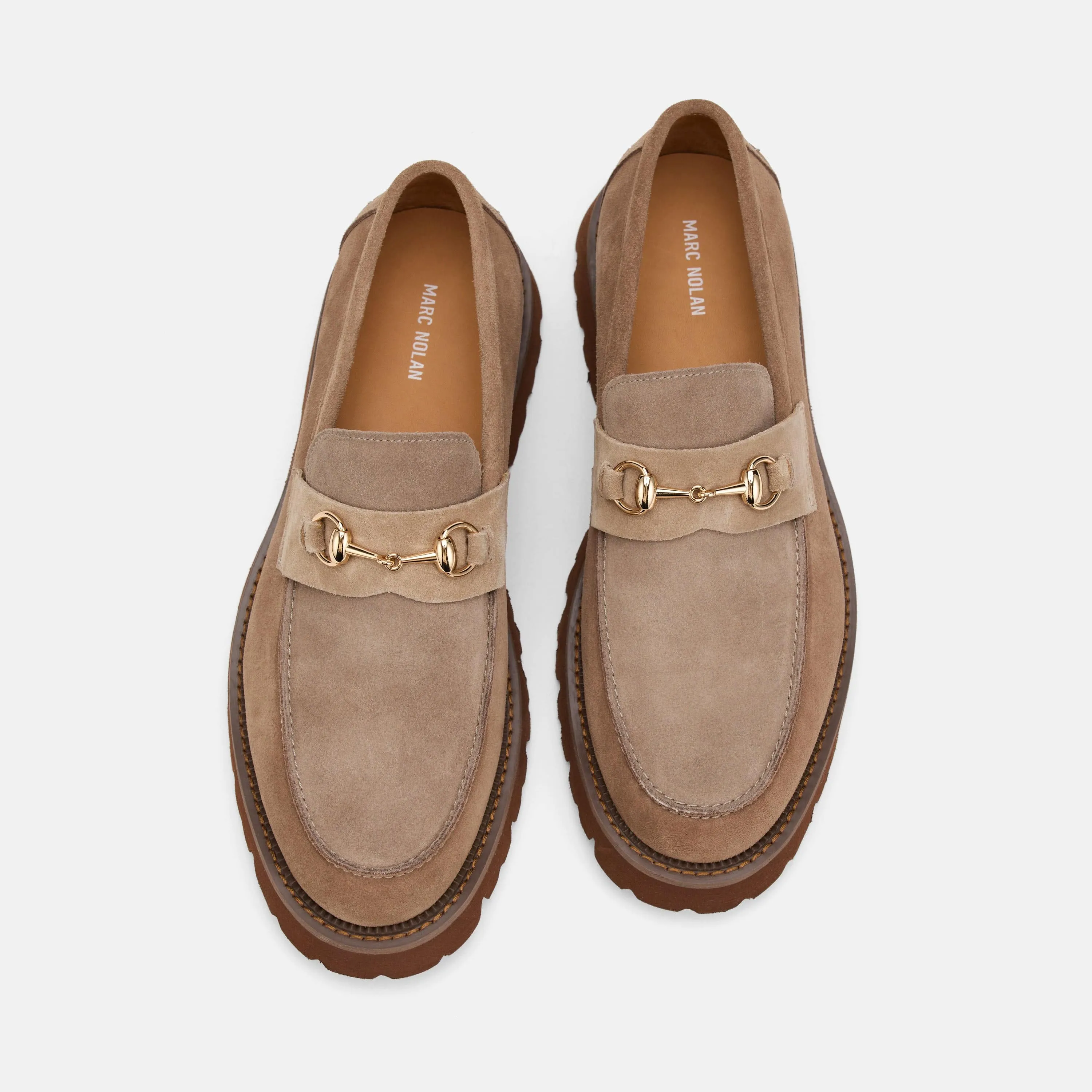 Blake Triple Tan Wildleder-Loafer mit Steg