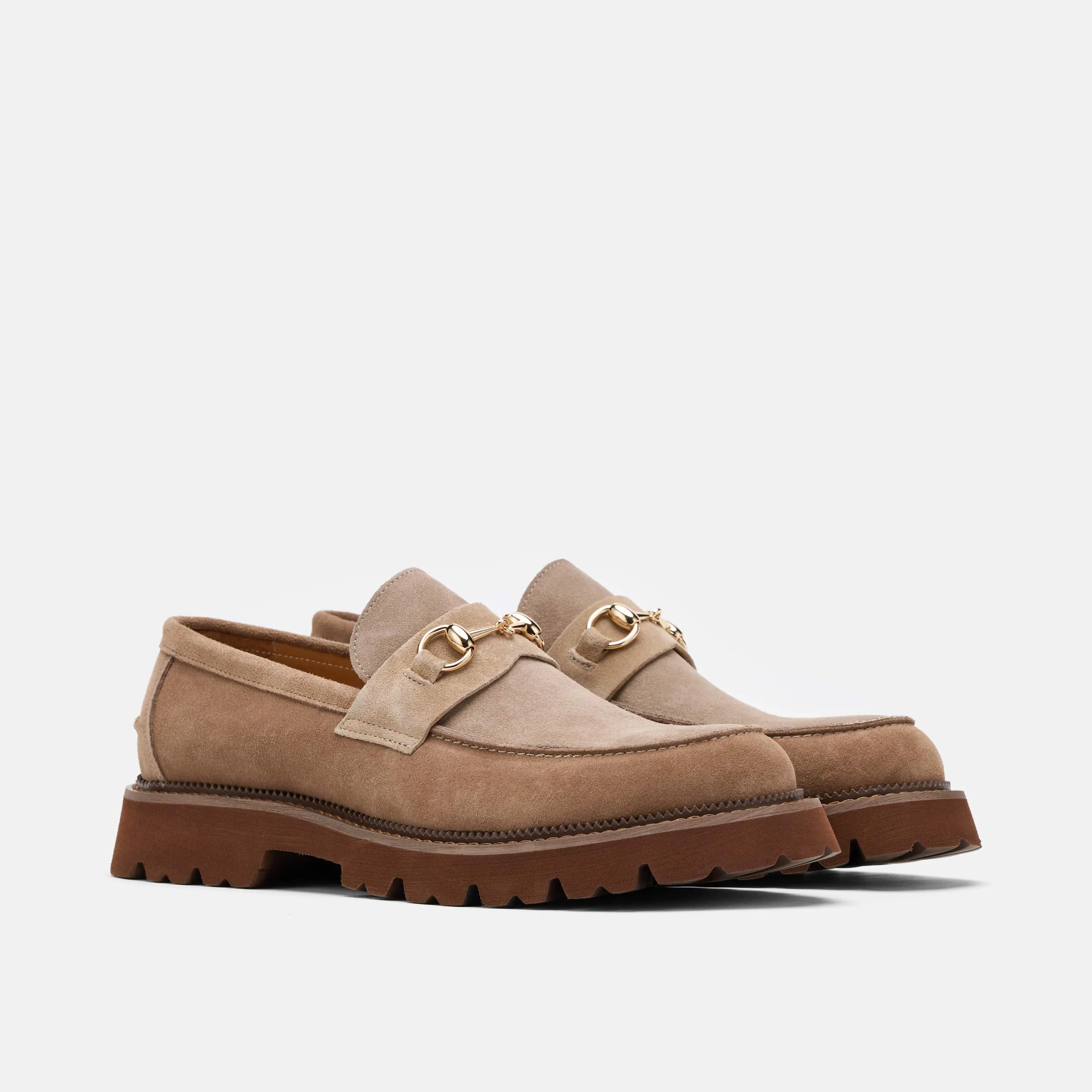 Blake Triple Tan Wildleder-Loafer mit Steg