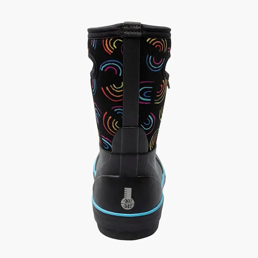 Bogs Schuhe Classic II Wild Regenbogen Schwarz Multi (Größe 8c-5J)