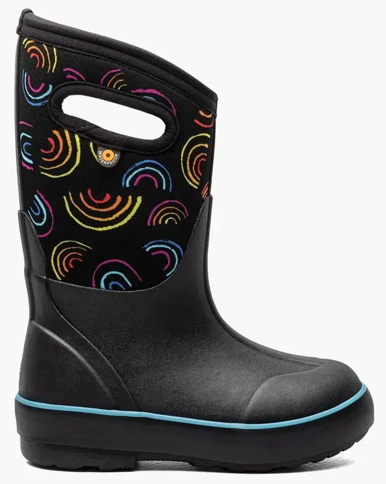 Bogs Schuhe Classic II Wild Regenbogen Schwarz Multi (Größe 8c-5J)