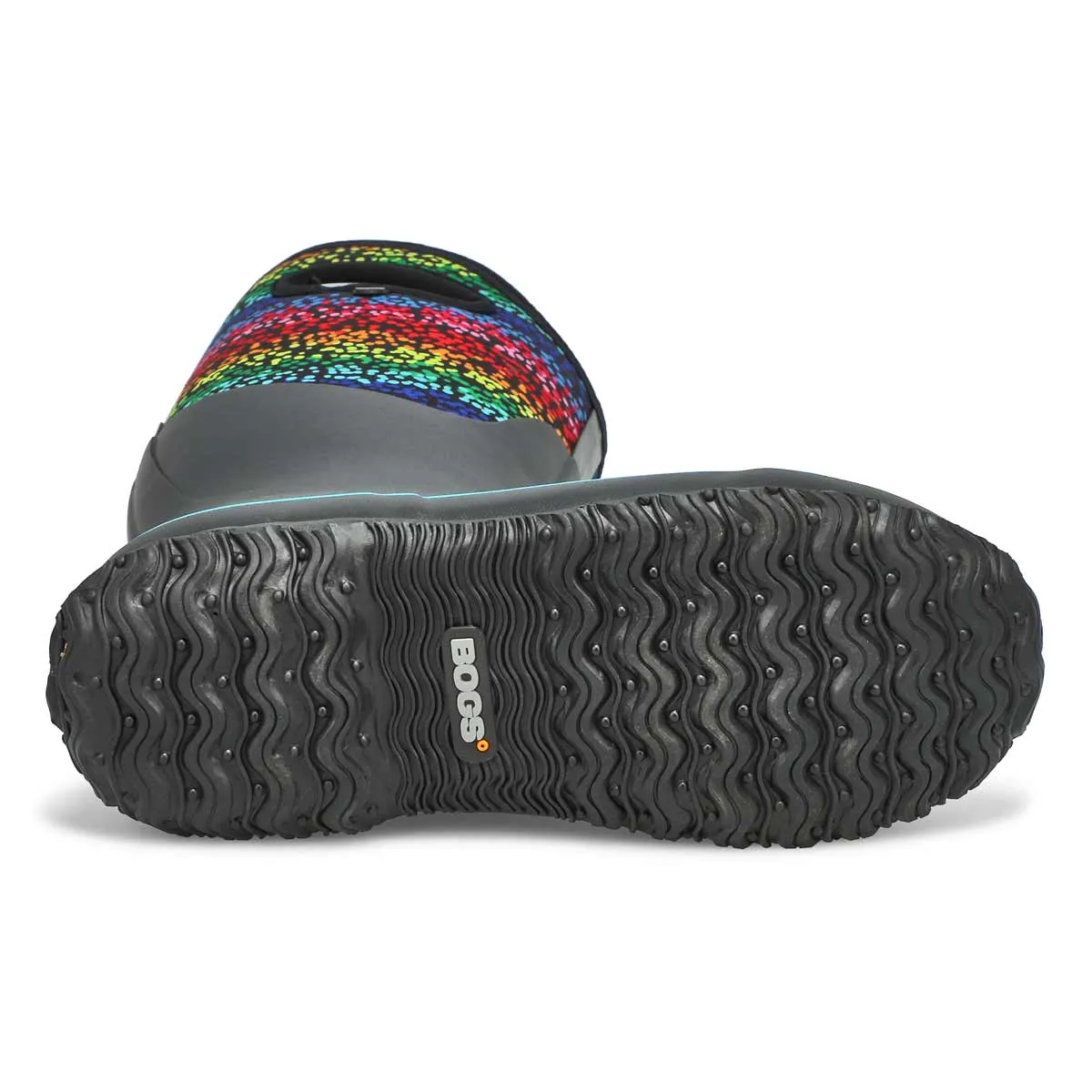 Bogs Schuhe Classic Regenbogen Punkte Schwarz Multi