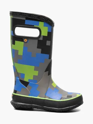 Bogs Schuhe Regenstiefel Big Camo Schwarz/Grün (9c-4J)